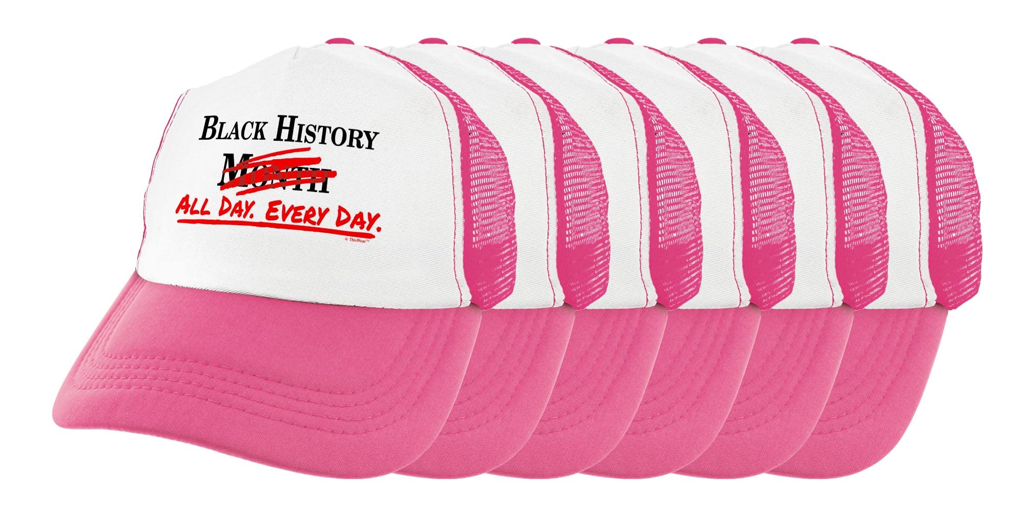 Black History Month Trucker Hat - ThisWear Adjustable Snapback Cap for Men & Women - Celebrate Black Culture Everyday - Perfect for Casual Wear, Outdoor Events & Gifts