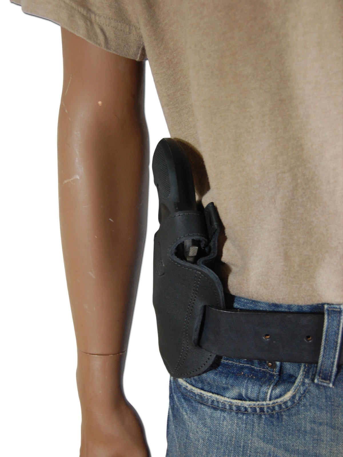 Barsony Black Leather Pancake Holster for 2