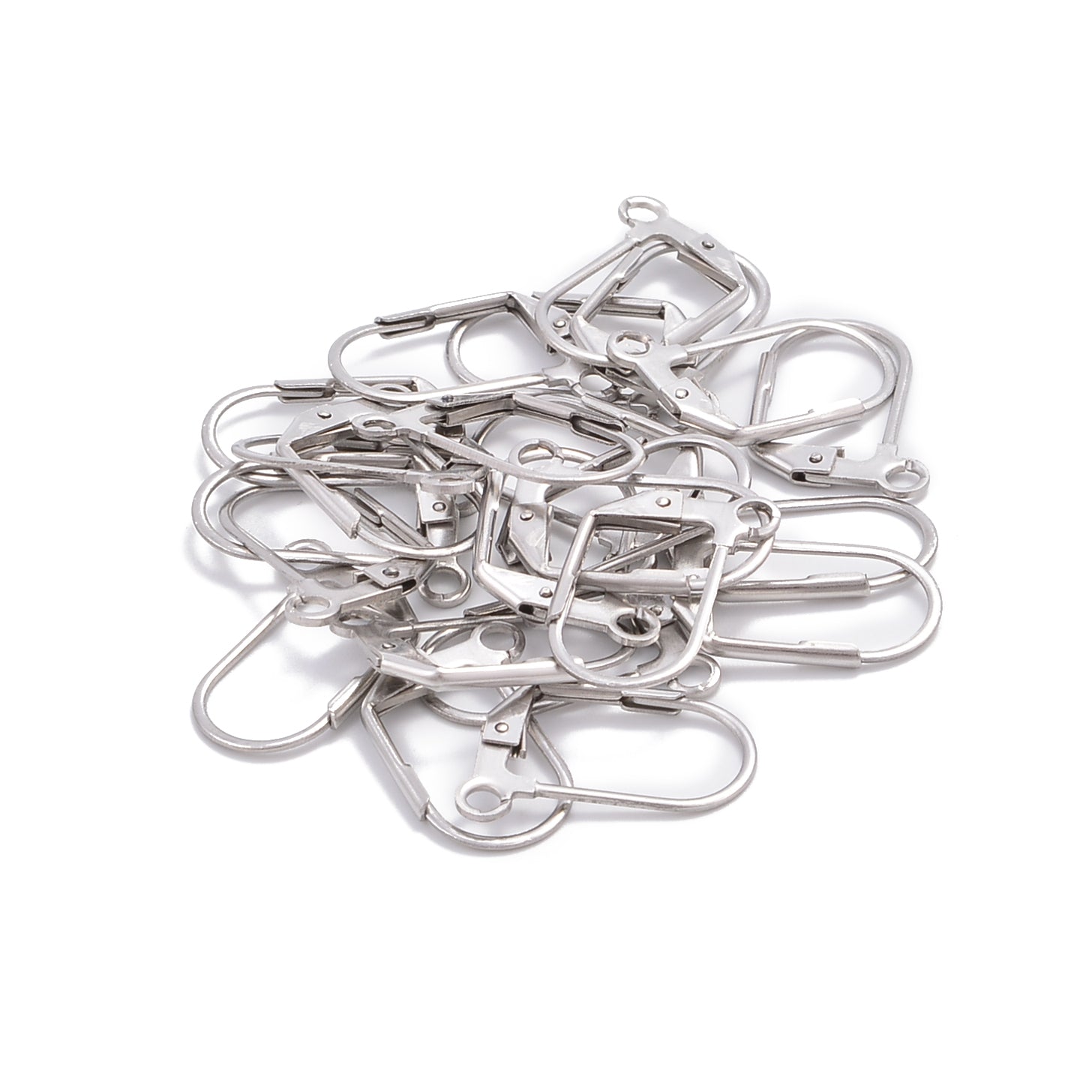 304 Stainless Steel Earring Hooks 10x18mm (24 Pieces) - Hypoallergenic Jewelry Findings for DIY Earrings, Crafting & Jewelry Making