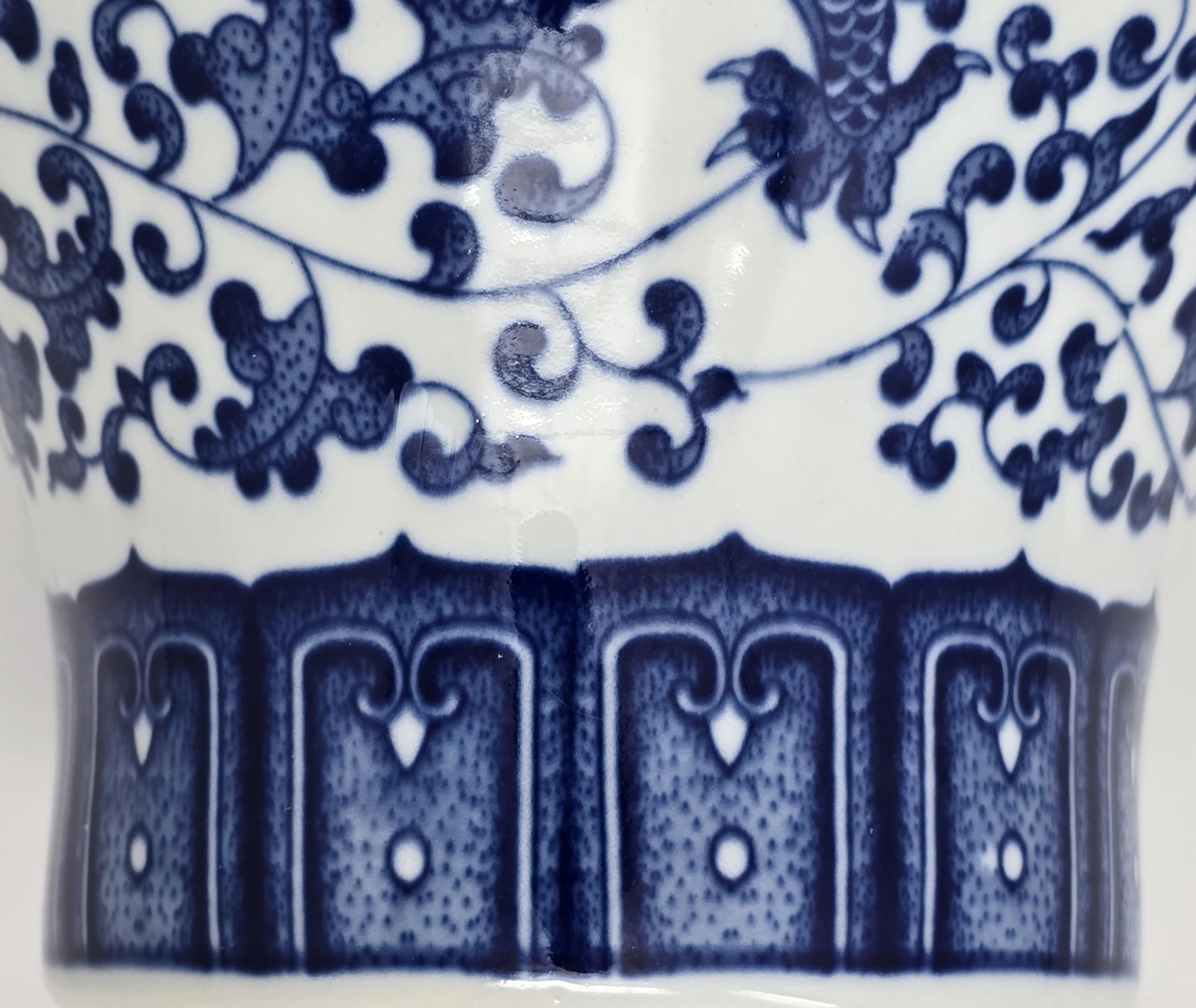 Handcrafted Blue and White Dragon Porcelain Vase from Jingdezhen China - Traditional Chinese Ceramic Art for Home Decor, Wedding Gift & Luxury Interior Design