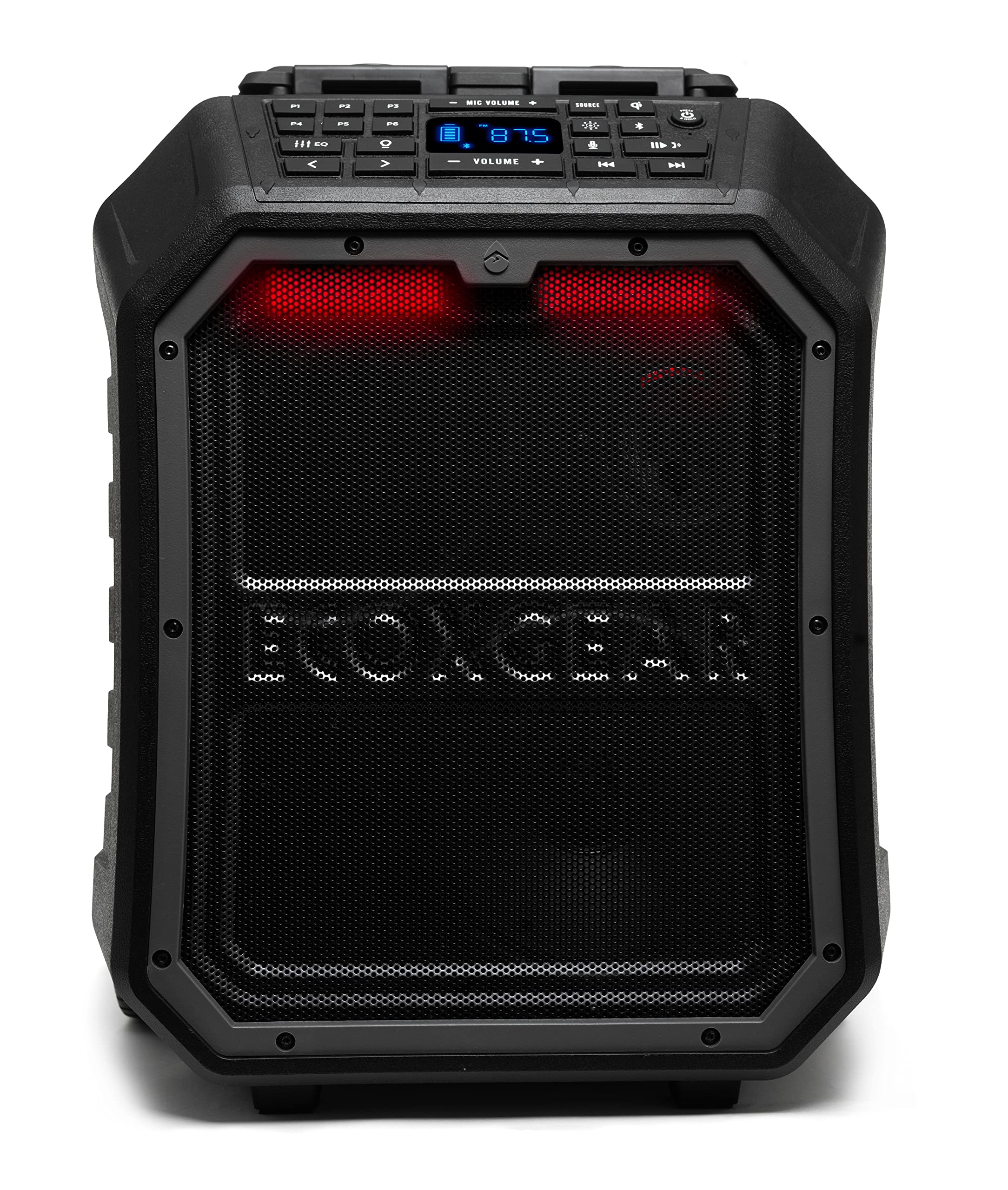 ECOXGEAR EcoBoulder Extreme Rugged Waterproof Floating Portable Bluetooth Speaker - 120W High Power, Built-in Party Lights & Dry Storage (Gray) - Perfect for Pool Parties, Beach Outings, Camping & Outdoor Adventures