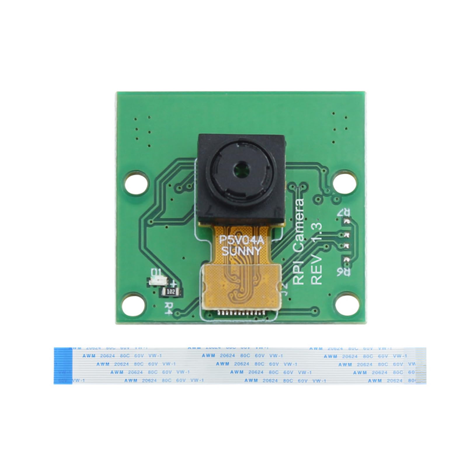 5MP Camera Module for Raspberry Pi 2/3/4/B+ with Cable - 1080p HD Webcam, 2592x1944 Resolution, 3.4mm Lens - Perfect for DIY Projects, Video Surveillance, and Live Streaming