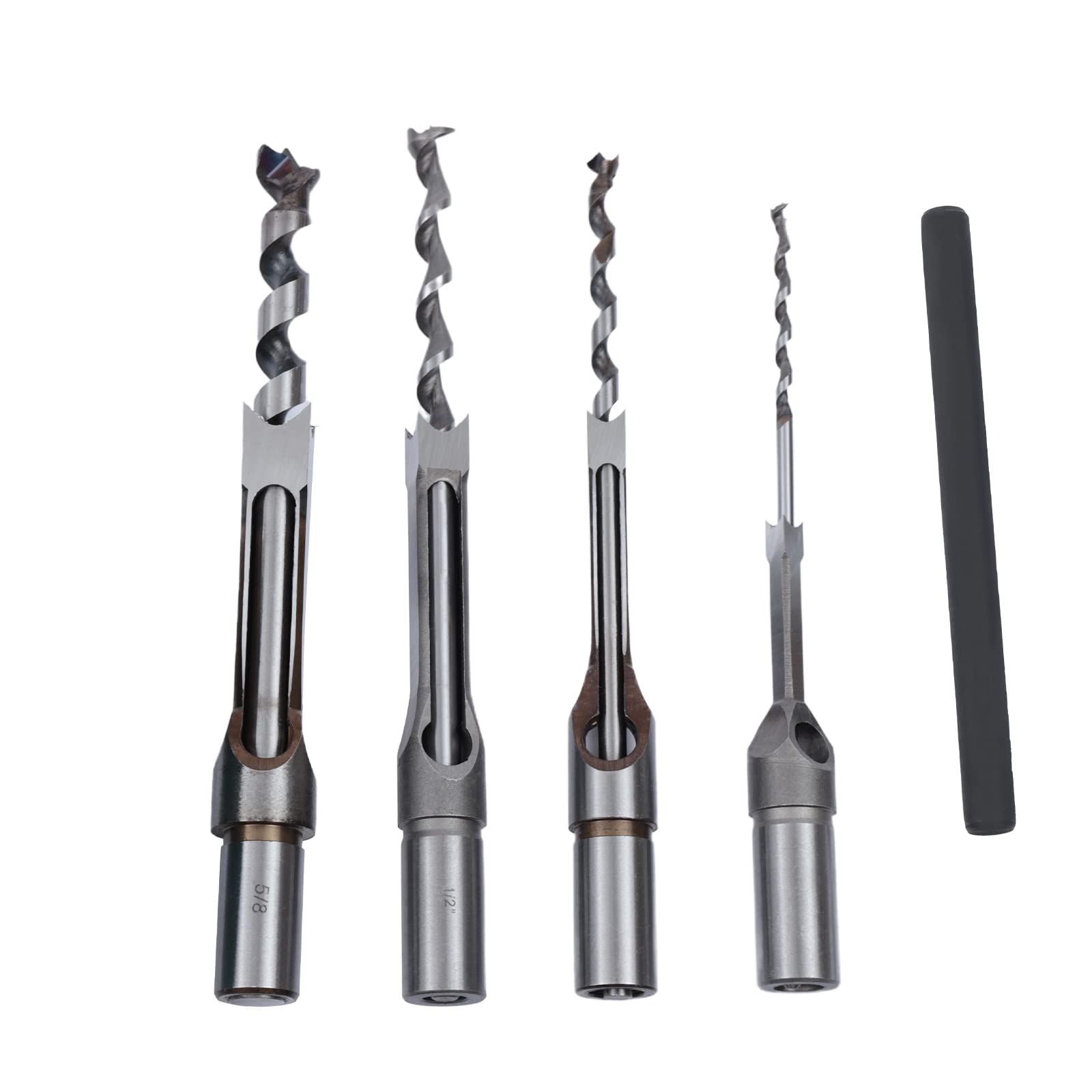 4pc Drill Press Mortising Attachment Set - Woodworking Tenon Tools, Bench Drill Locator & Square Hole Chisel for Precision Joinery | Perfect for Cabinet Making, Furniture Building & DIY Wood Projects
