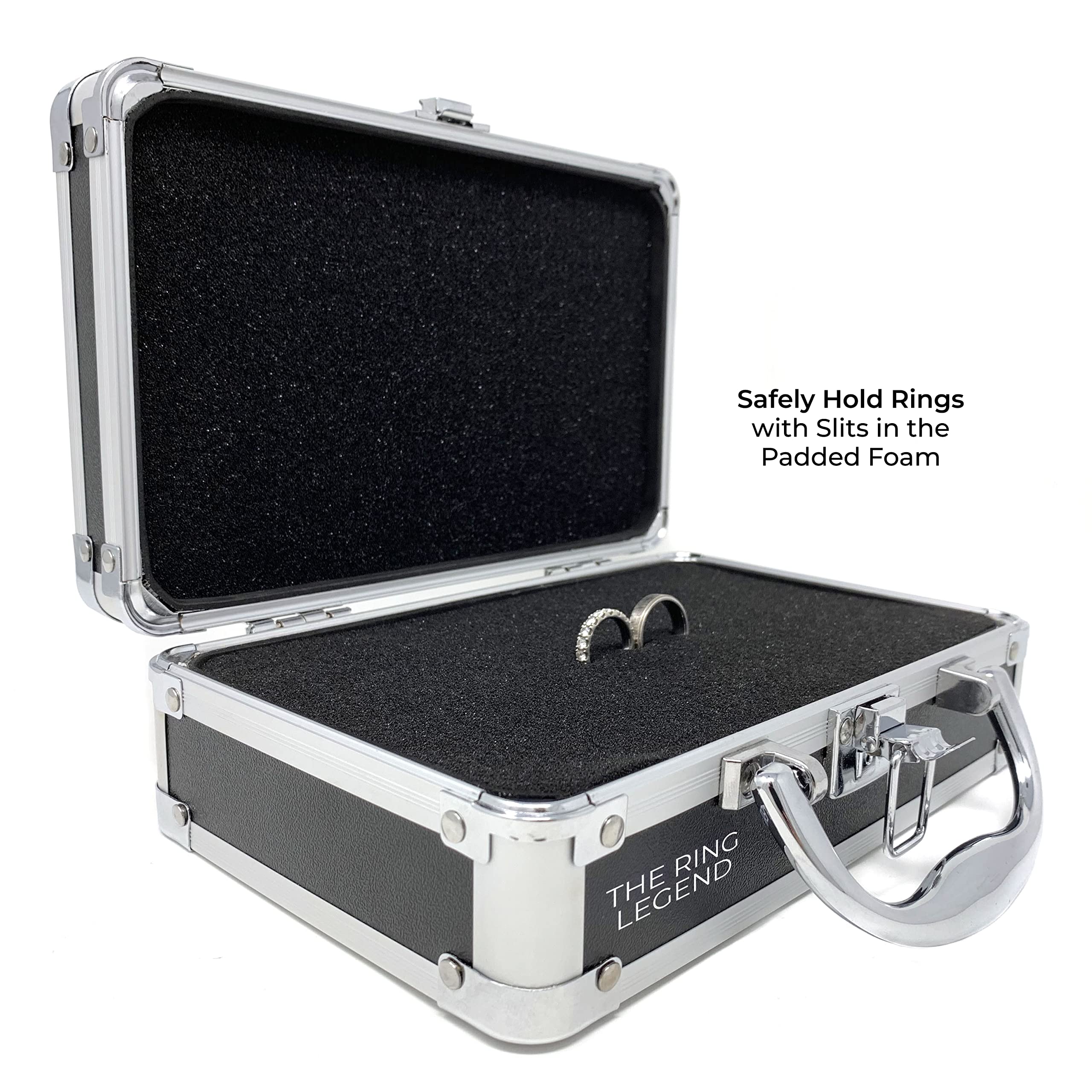 Kids Ring Bearer Briefcase Set - Security Case with Hat & Earpiece for Wedding - Special Agent Style Ring Box for Boys - Perfect for Wedding Ceremonies & Themed Events