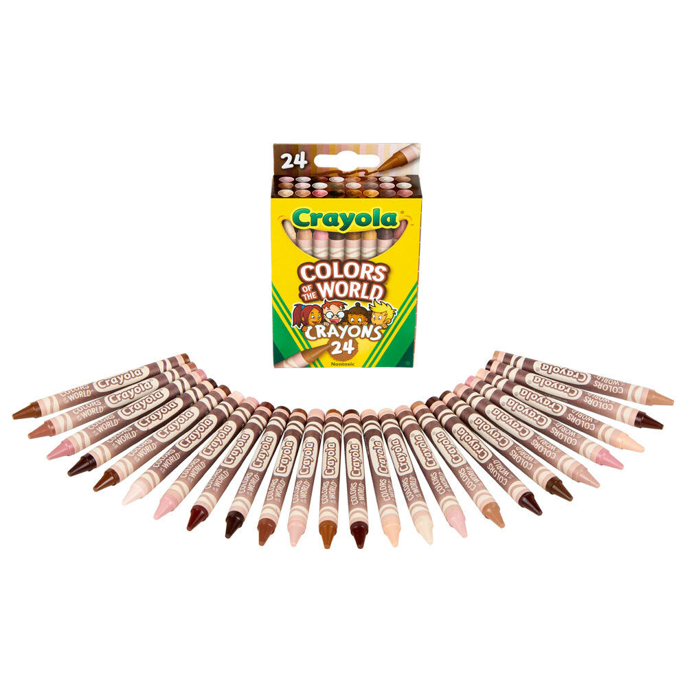 24-Piece Crayola Colors of The World Crayons Set - Skin Tone Crayons for Kids Ages 3+ - Perfect for Classroom, Art Projects & Multicultural Drawing Activities