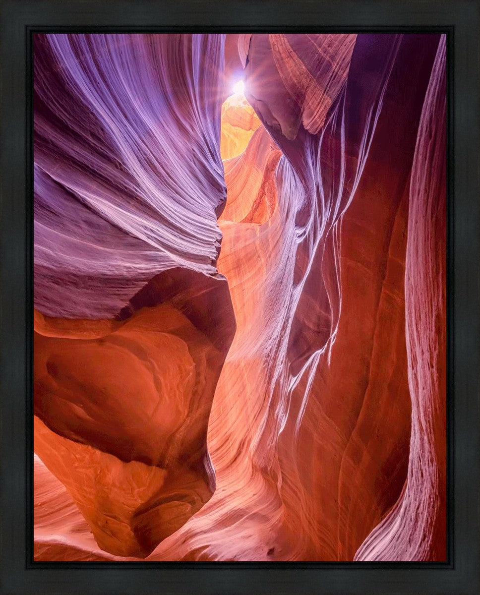 Stunning Antelope Canyon Sunburst Landscape Photo Print - Premium Gallery Wrap Canvas Wall Art for Living Room, Bedroom & Office Decor