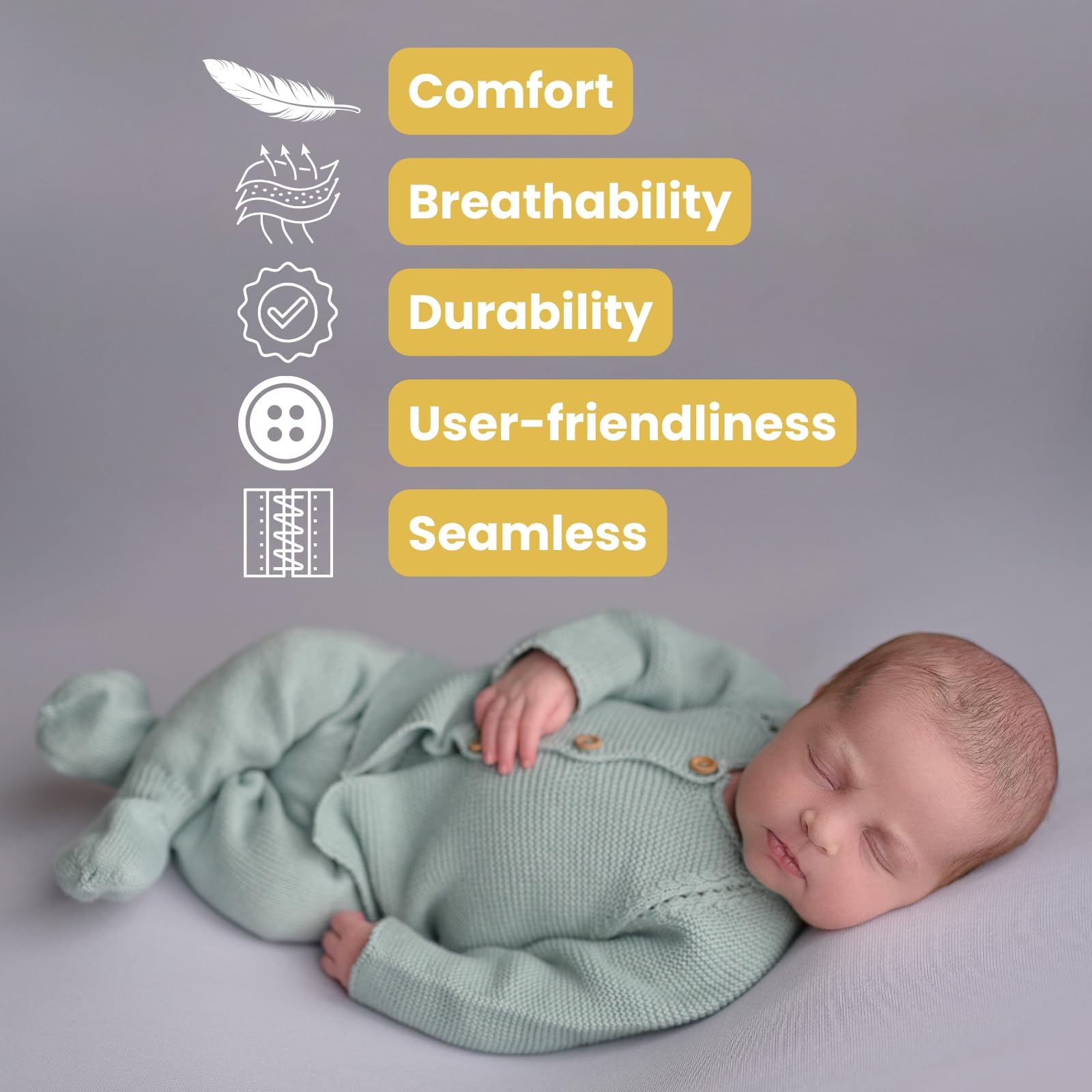 Organic Cotton Baby Clothes for Newborns - Soft, Breathable & Seamless Knit Outfits for Boys & Girls | Perfect for Everyday Wear, Photo Shoots & Gifts