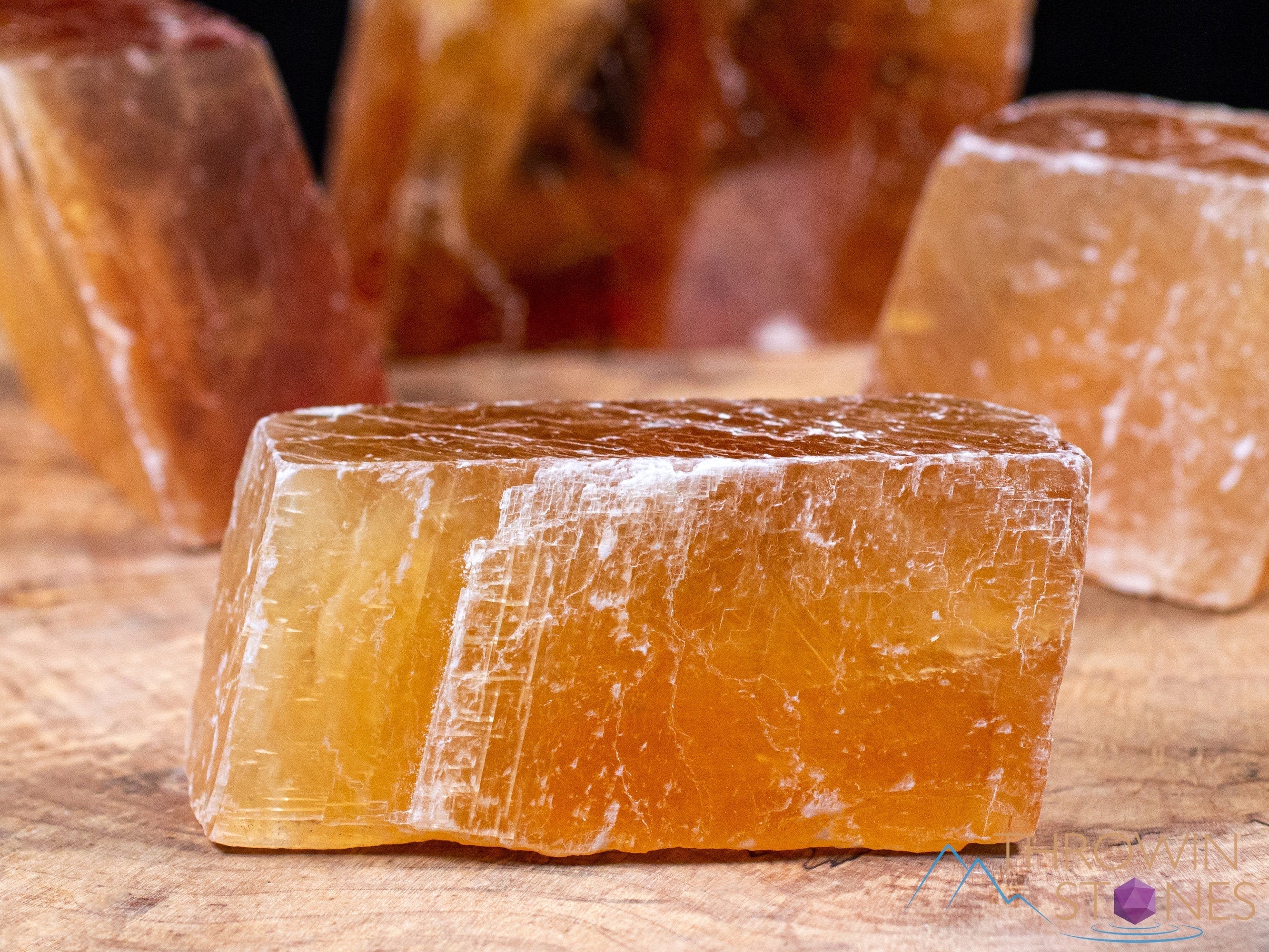 Orange Calcite Raw Crystal - Extra Large Rhombohedron Specimen for Metaphysical Healing, Home Decor, Mineral Collection | Natural Stone for Meditation, Reiki & Crystal Grids