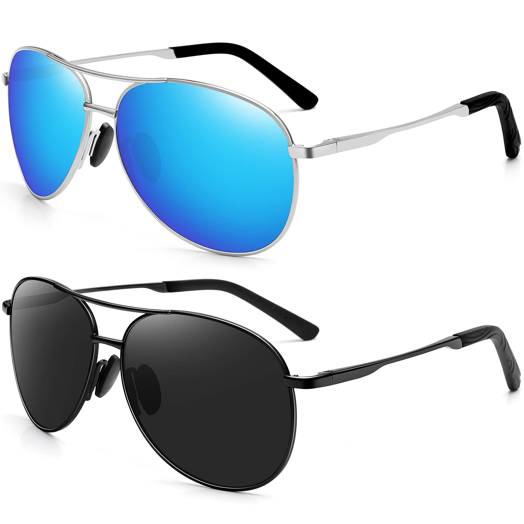 **Classic Aviator Polarized Sunglasses for Men – UV Protection, Lightweight & Stylish – Perfect for Driving, Travel & Outdoor Activities**