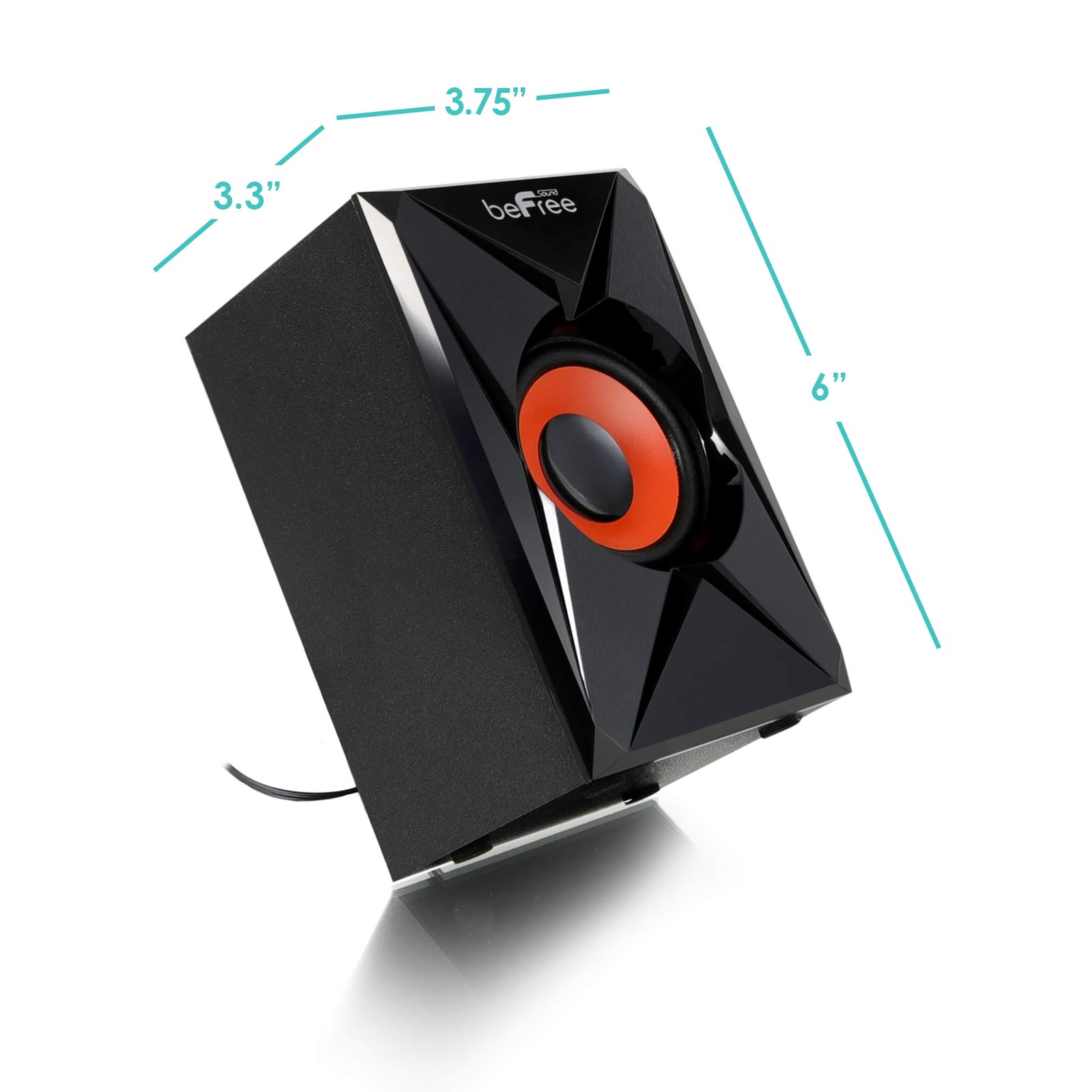 beFree Sound 5.1 Channel Bluetooth Surround Sound Speaker System - Wireless Home Theater Audio for Movies, Gaming & Music (Orange)