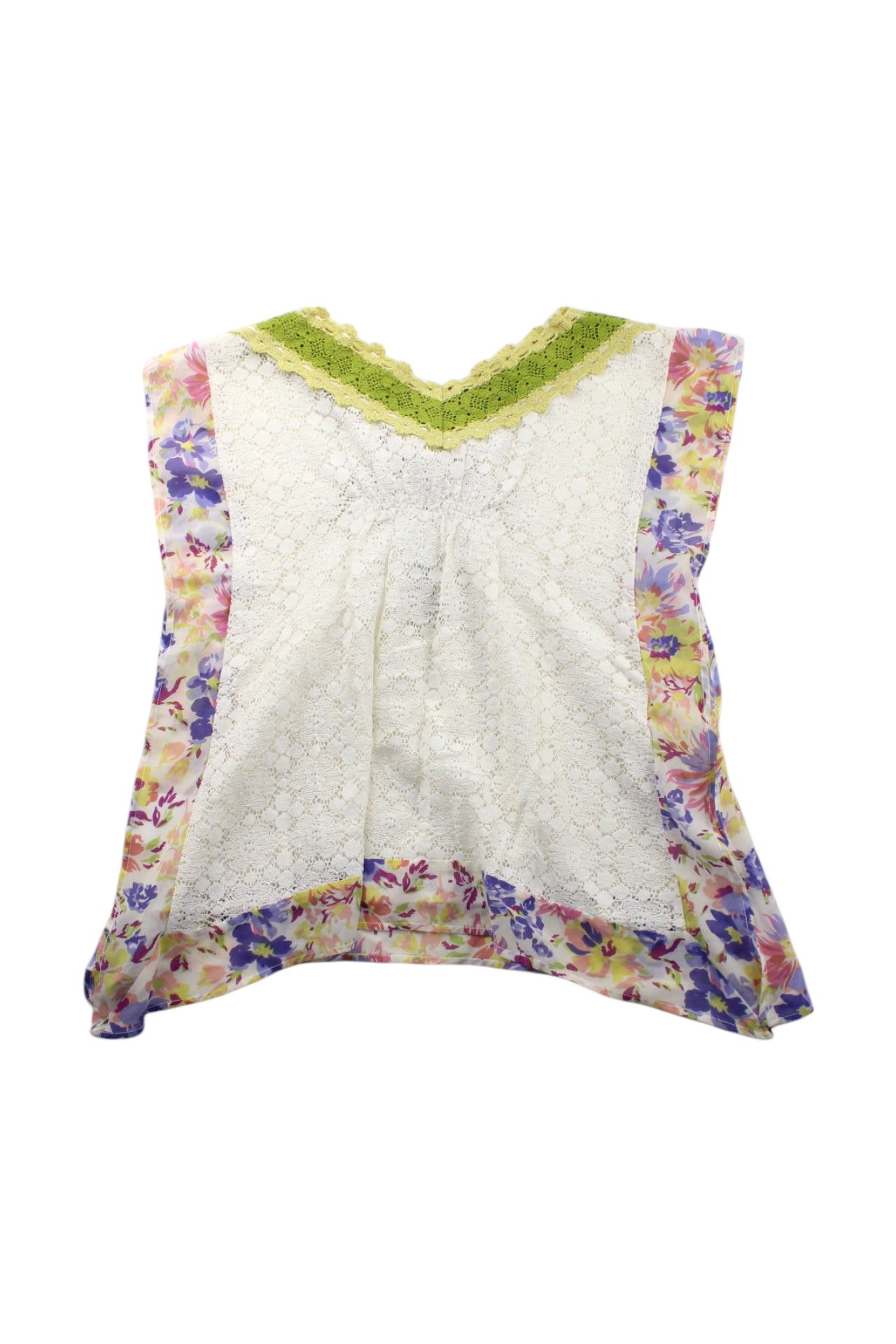 Anna Sui Floral Lace Top for Girls - Elegant 5-6T Blouse with Delicate Floral Embroidery | Perfect for Birthday Parties, Photo Shoots & Special Occasions