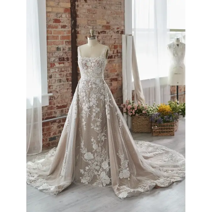 Maggie Sottero Albany Detachable Over Skirt - Elegant Wedding Bridal Skirt for Ceremony & Reception | Perfect for Bridesmaids & Special Occasions