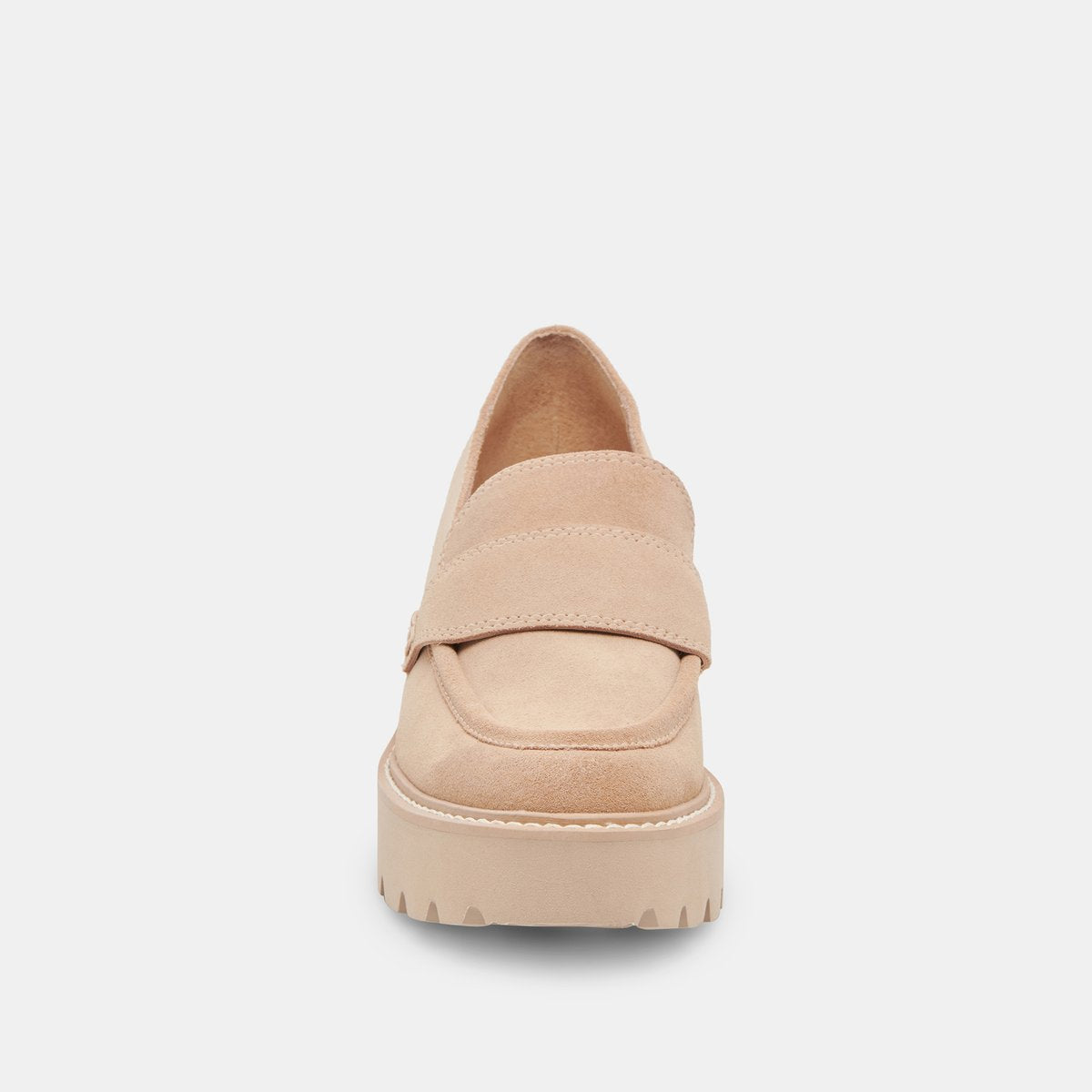 HALONA Suede Loafers for Women - Comfortable Slip-On Shoes for Casual & Office Wear - Dune Color Lightweight Walking Shoes
