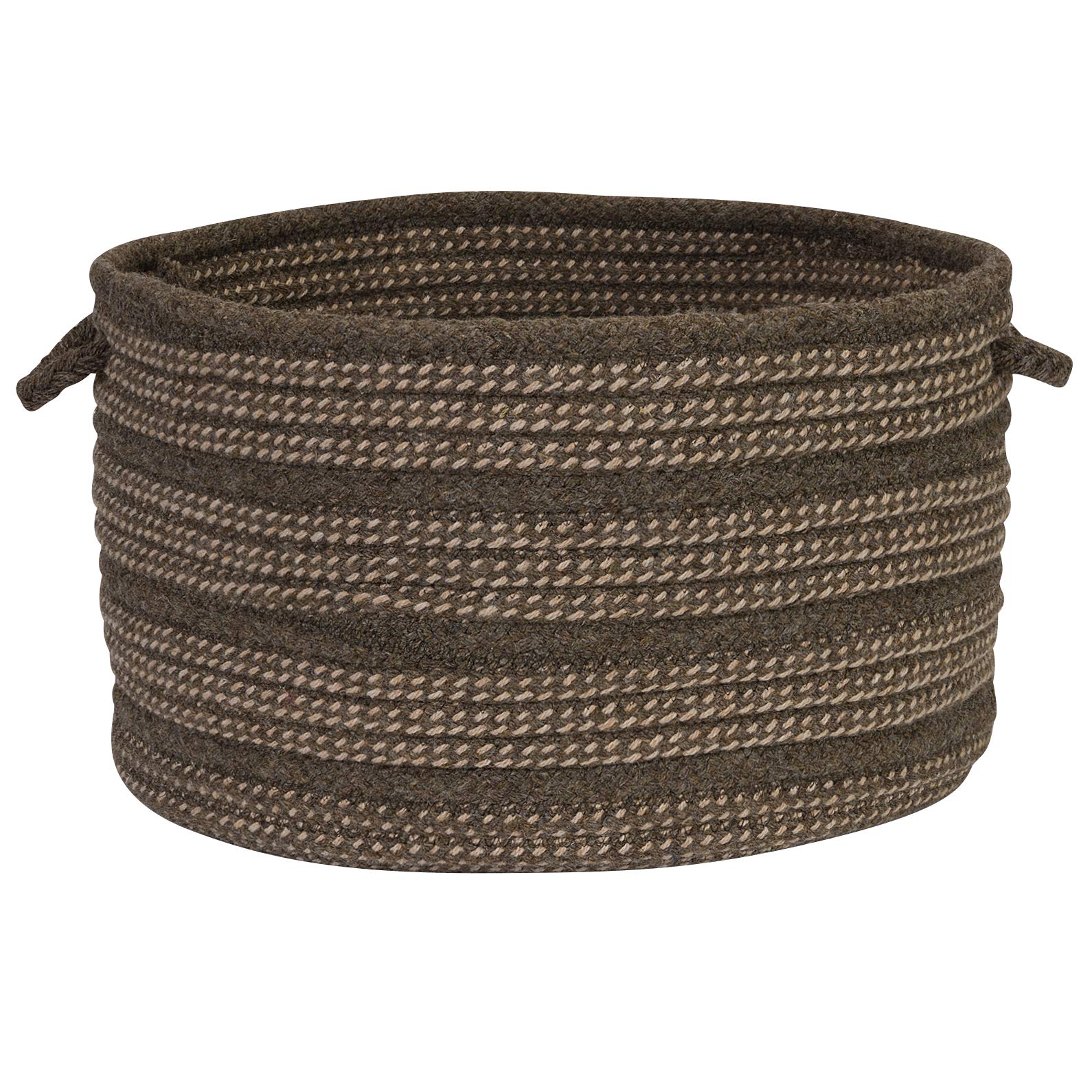 Banded Mix Basket 18x18 Inch - Natural Bark for Home & Office Storage
