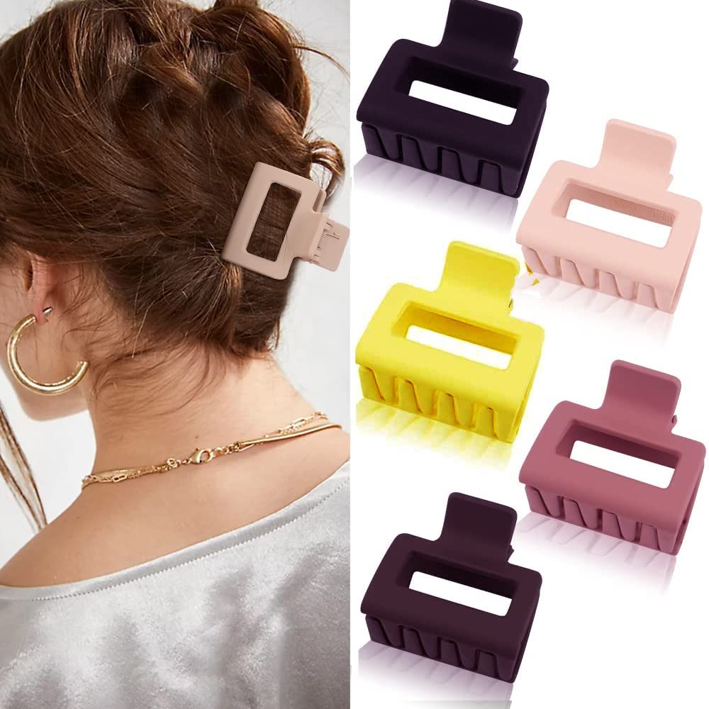 Arsdewy Hair Clips for Women & Girls - Small & Large Hair Claws, Barrettes, Hair Clutchers (6-Pack) - Perfect for School, Work, Parties & Everyday Styling