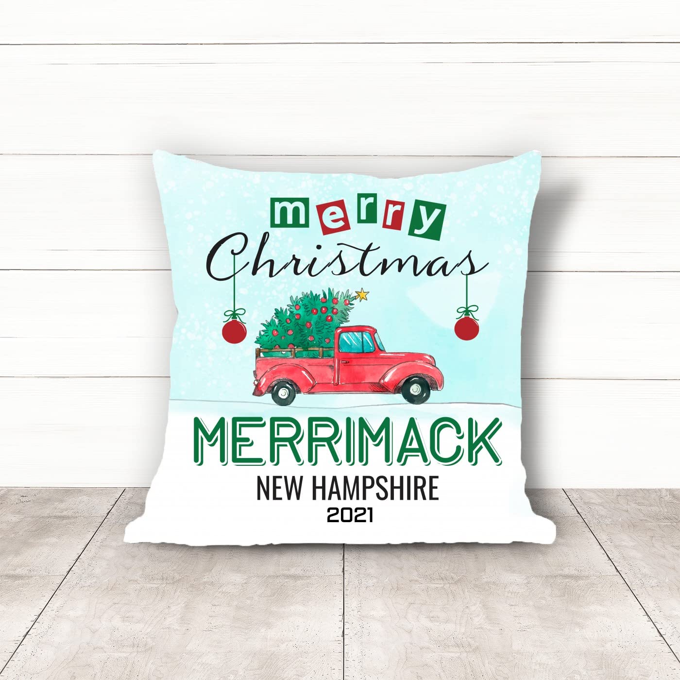 18x18 Inch Christmas Pillow Covers - Merry Holiday Home Decor for Sofa, Bedroom & Car | Festive Xmas Decorations 2021 | Cozy Autumn & Winter Seasonal Accents
