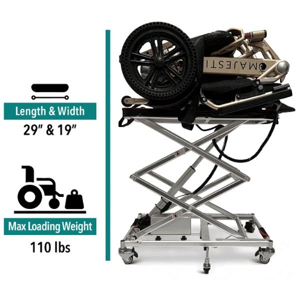ComfyGo GO Lift Portable Scooter & Power Wheelchair Lift - Easy Mobility Aid for Travel & Home Use | Compact & Lightweight Design for Seniors & Disabled
