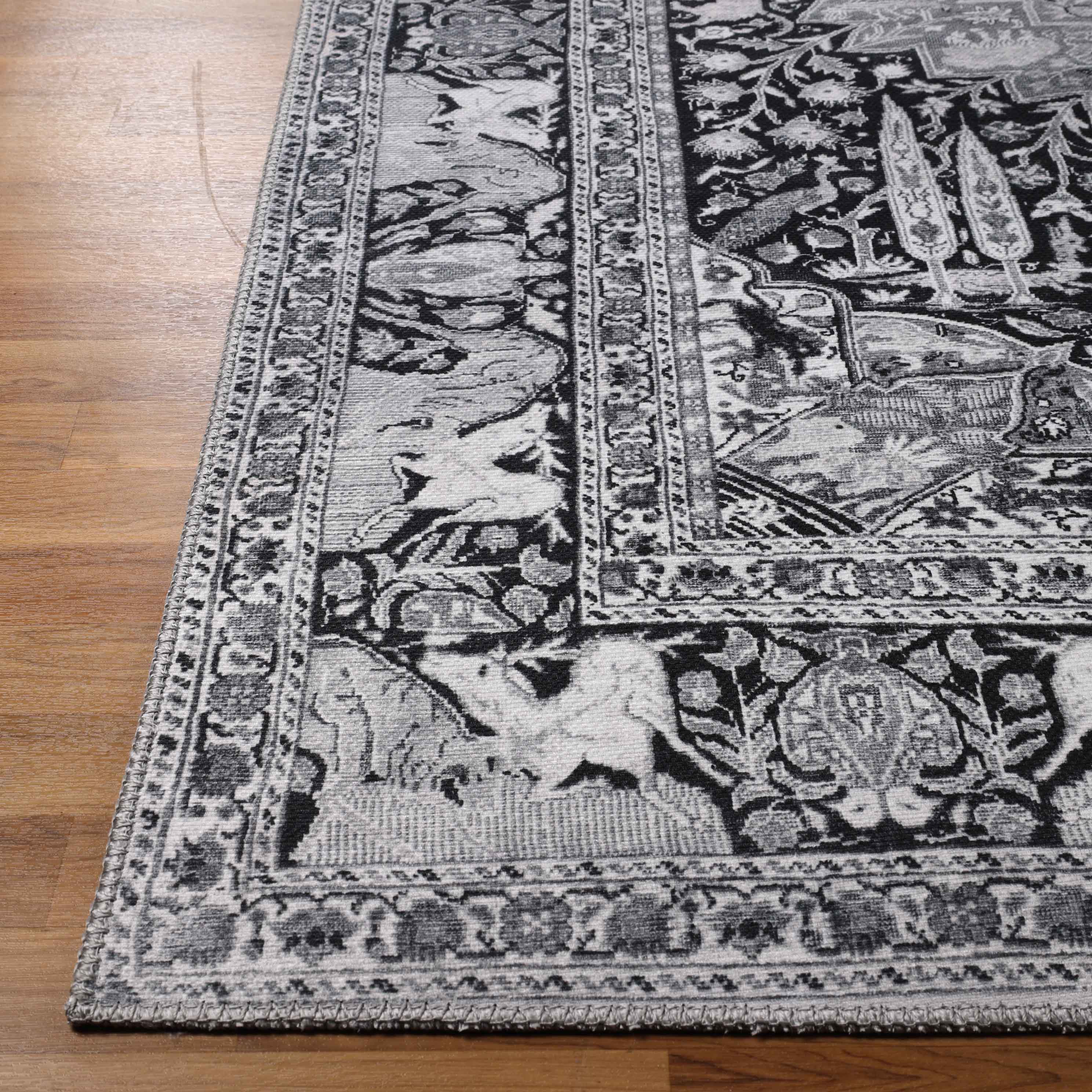 Bohemian Oriental Medallion Wildlife Indoor Area Rug or Runner - Non-Slip, Soft & Durable - Perfect for Living Room, Bedroom, or Hallway Decor