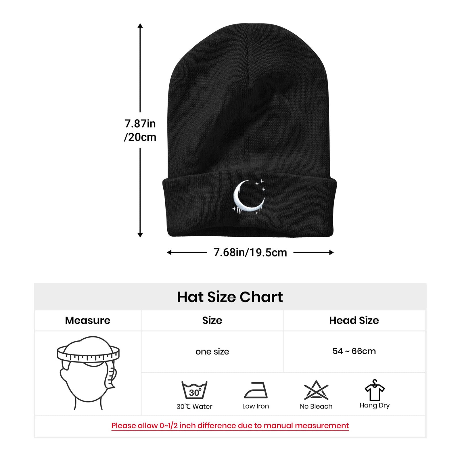 Gothic Embroidered Skull Beanie for Men & Women - Warm Winter Knit Hat with Unique Skull Design - Perfect for Cold Weather, Outdoor Activities & Street Fashion