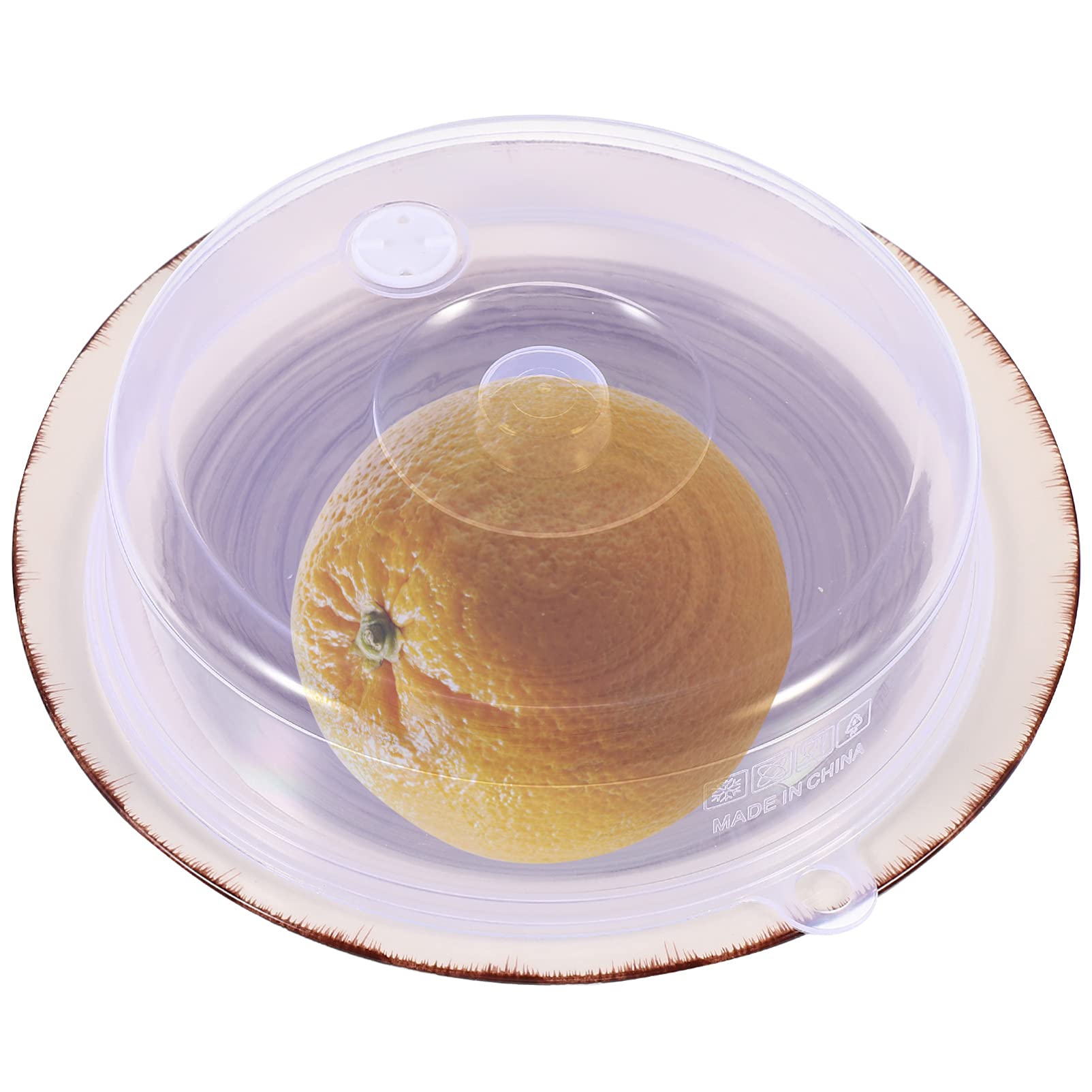 Veemoon 4-Piece Microwave Oven Dish Cover Set - BPA-Free Splatter Guard Lids for Refrigerator & Food Storage - Clear Plastic Plate Covers for Kitchen - Perfect for Meal Prep, Leftovers & Microwave Cooking