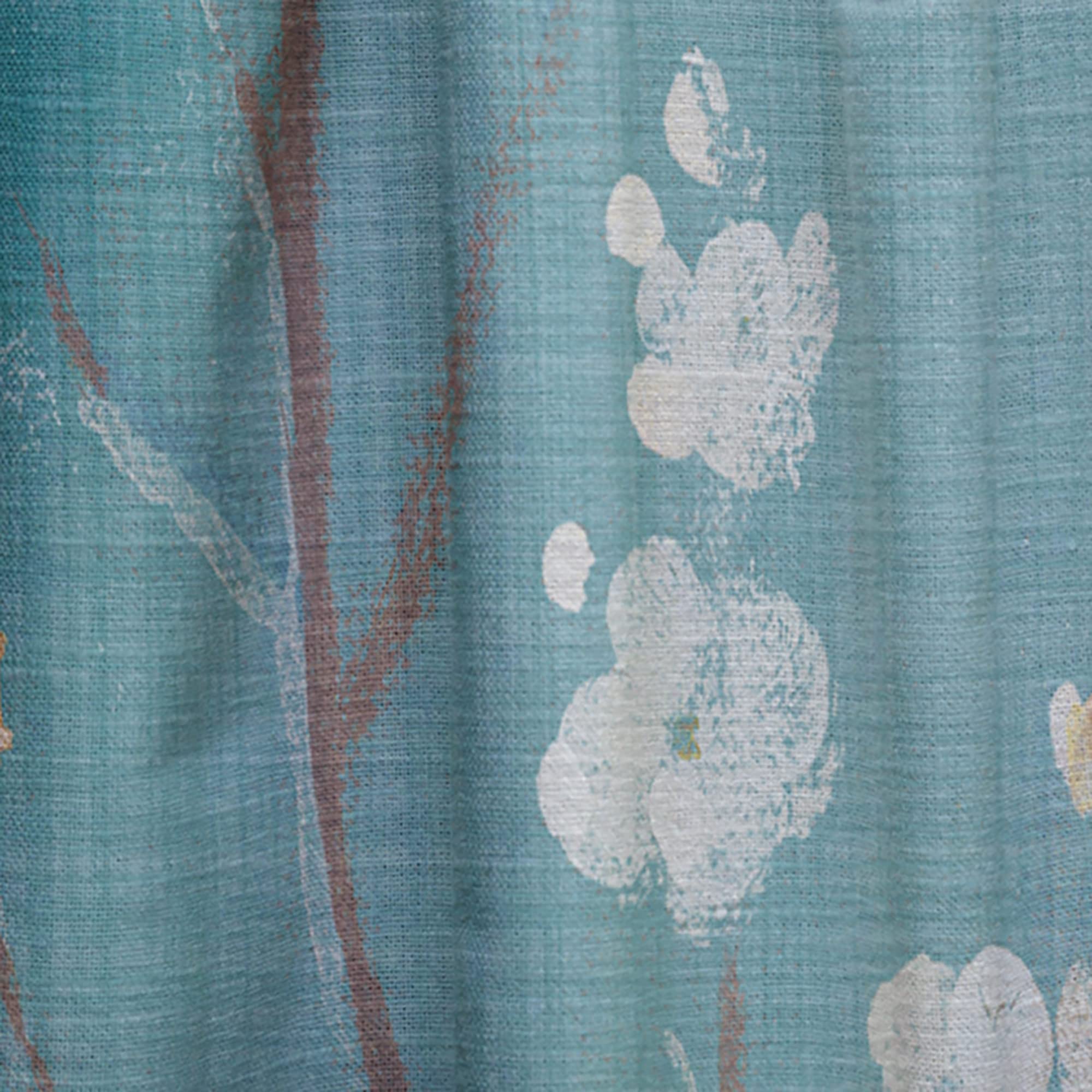 Blue Cherry Blossom Curtains - Thermal Insulated Single Panel (52x90 Inches) for Bedroom & Living Room - Elegant Home Decor for Temperature Control & Privacy
