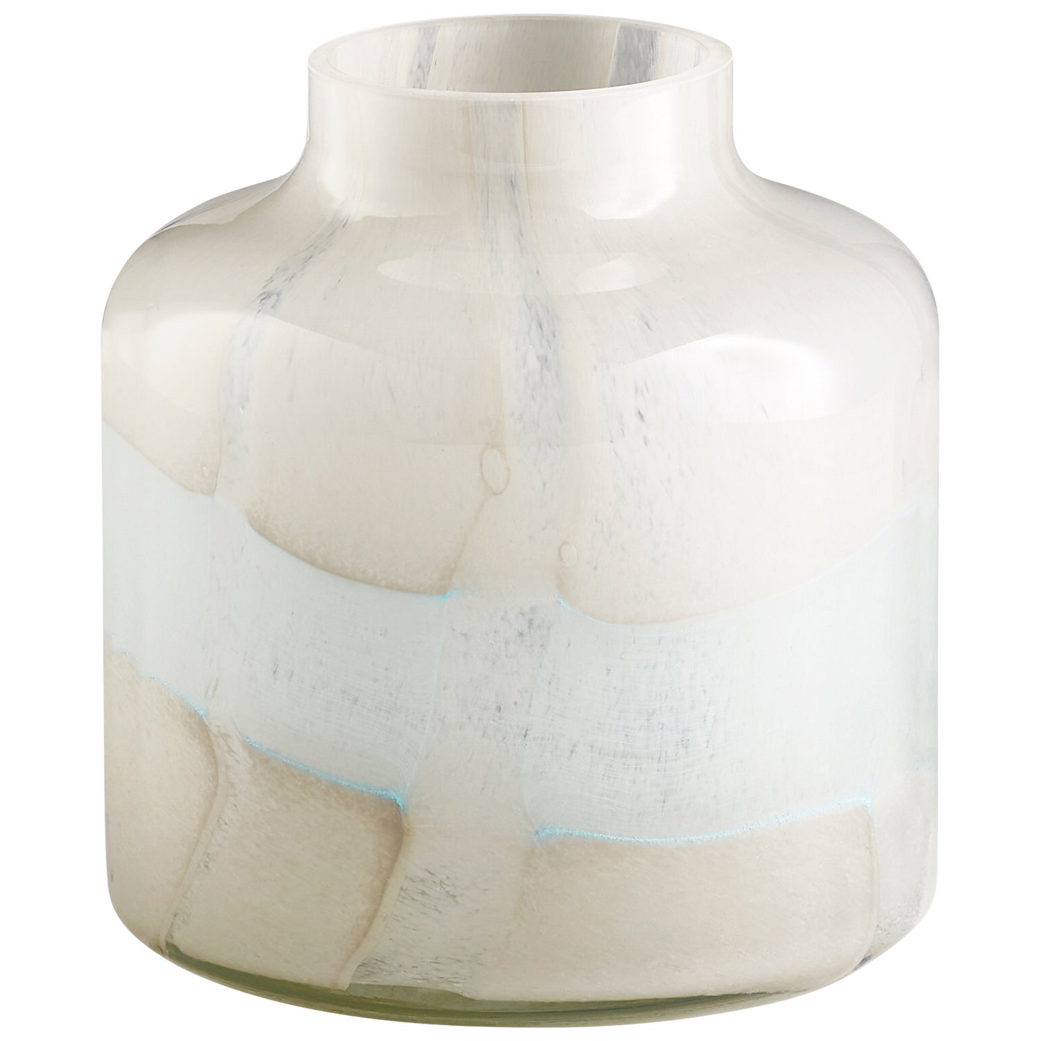 Cyan Design 11077 Lucerne Vase - Small Tan & Aqua Ceramic Home Decor - Perfect for Centerpieces, Wedding Decor & Living Room Accents