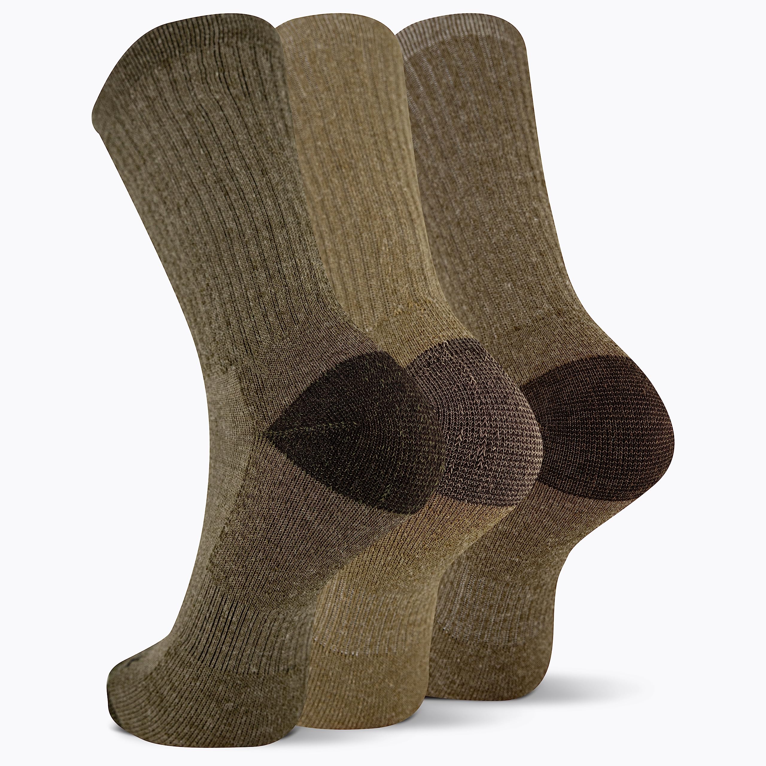 Merrell Men's 3 Pack Cushioned Performance Hiking Socks - Low Quarter Crew Socks for Hiking, Walking & Outdoor Activities - Moisture Wicking & Arch Support for All-Day Comfort