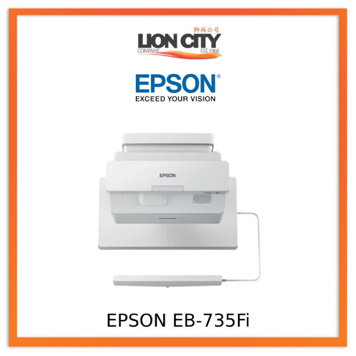 Epson EB 735Fi Full HD 3LCD 1080P Interactive Laser Projector - High Brightness 5000 Lumens, Wireless Connectivity, for Business Meetings, Classroom Teaching & Home Theater