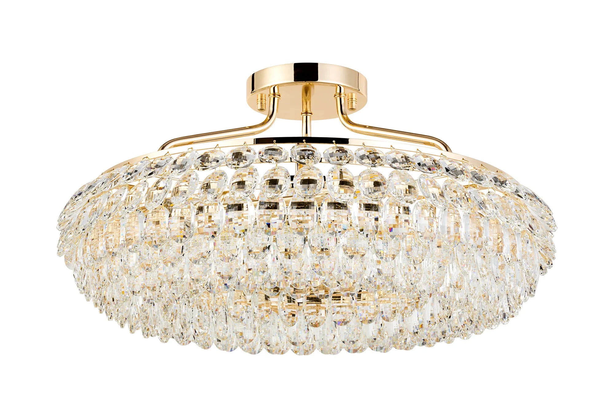 Consten Semi Flush Ring Ceiling Light Fixture with E14 Socket - Perfect for Bedroom, Hallway & Small Space Lighting
