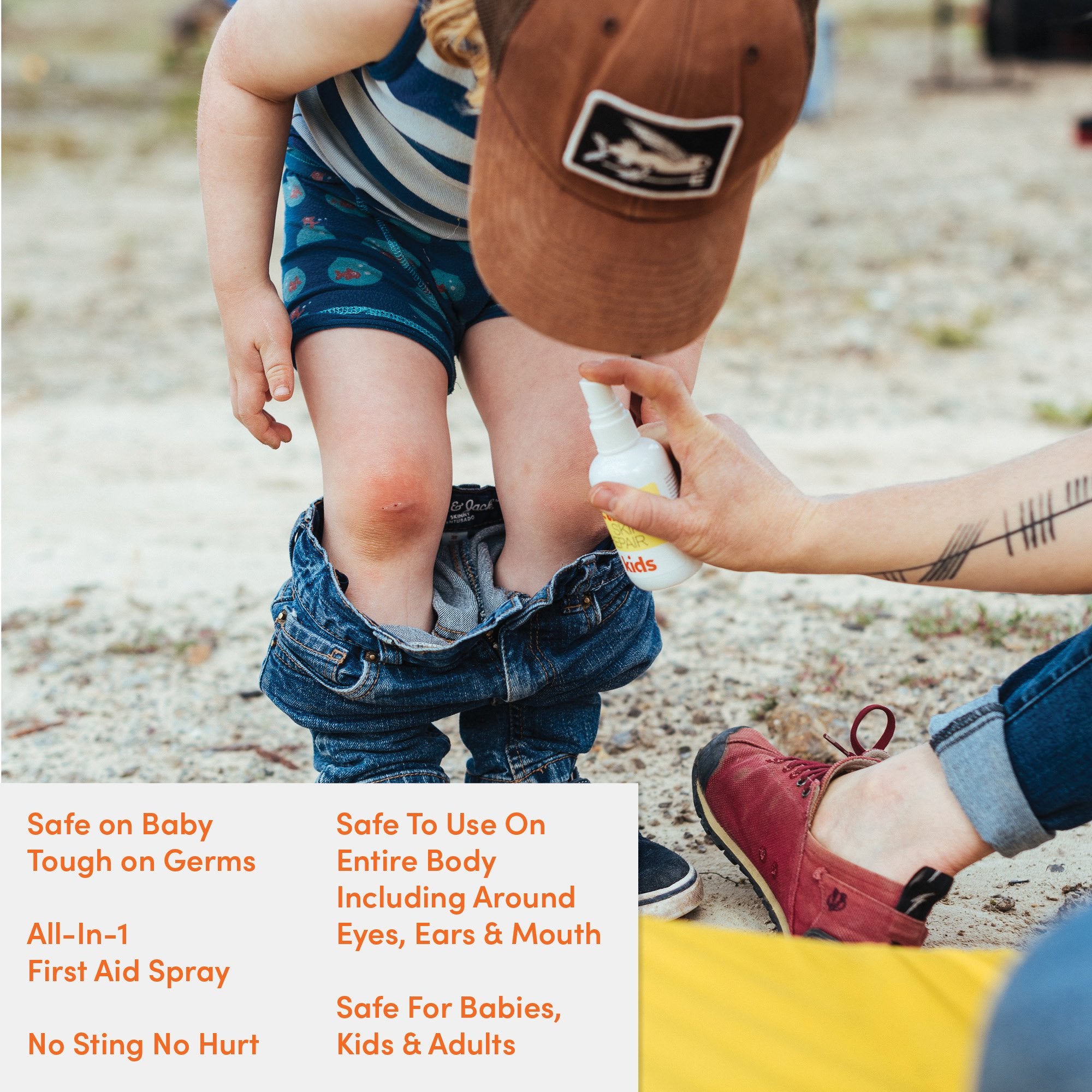 Active Skin Repair Children's First Aid Spray - Fast Healing for Cuts, Scrapes & Burns | Ideal for Kids' Outdoor Play & Sports Injuries