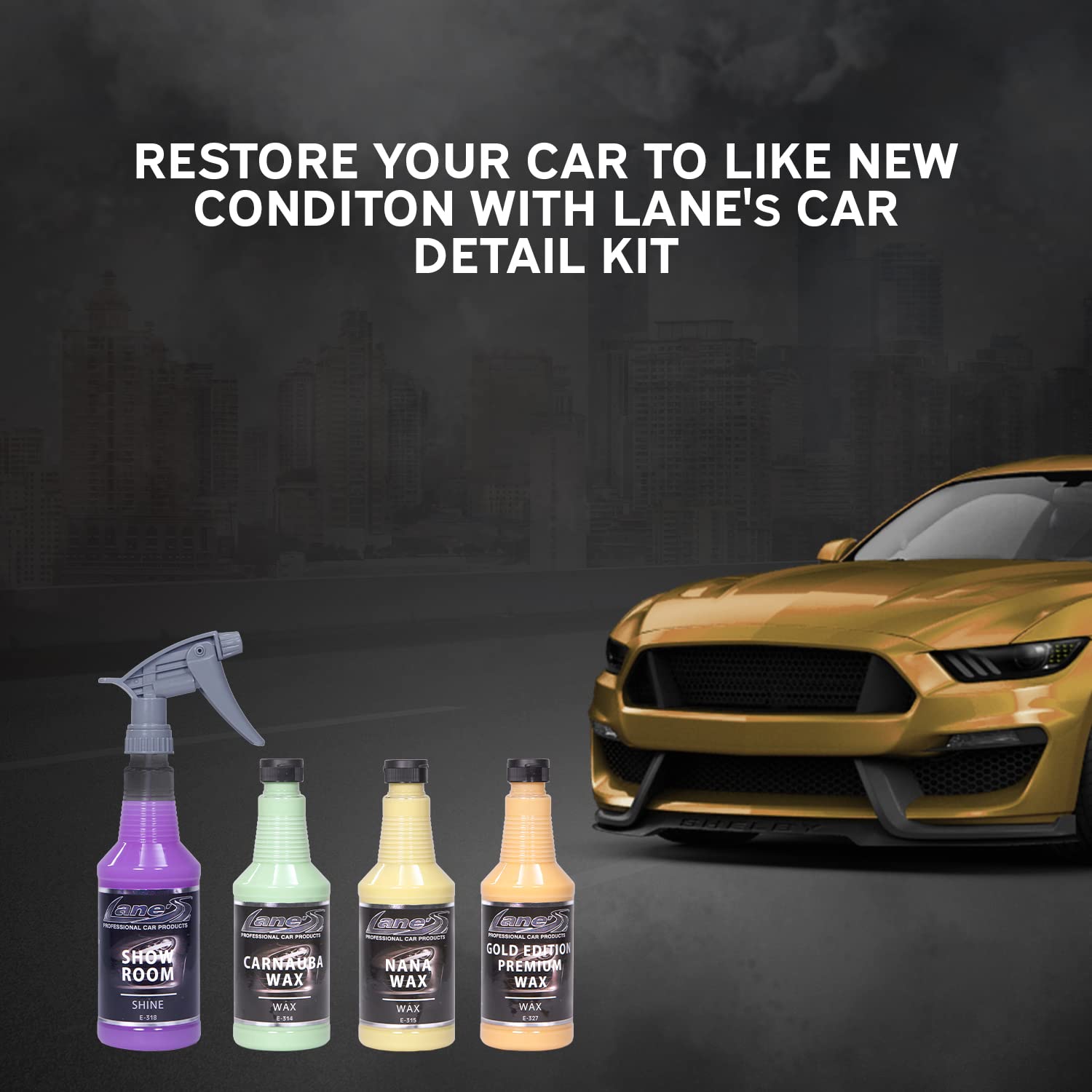 Premium Carnauba Car Wax Kit for Ultimate Shine – Includes Carnauba Soft Wax, Nana Wax, Gold Edition Wax & Shine Spray – Multi-Surface Car Polish for Quick Shine – 32oz Exterior Car Care Set – Perfect Car Gift for Men & Auto Enthusiasts – Ideal for Detailing, Show Cars & Daily Vehicle Maintenance