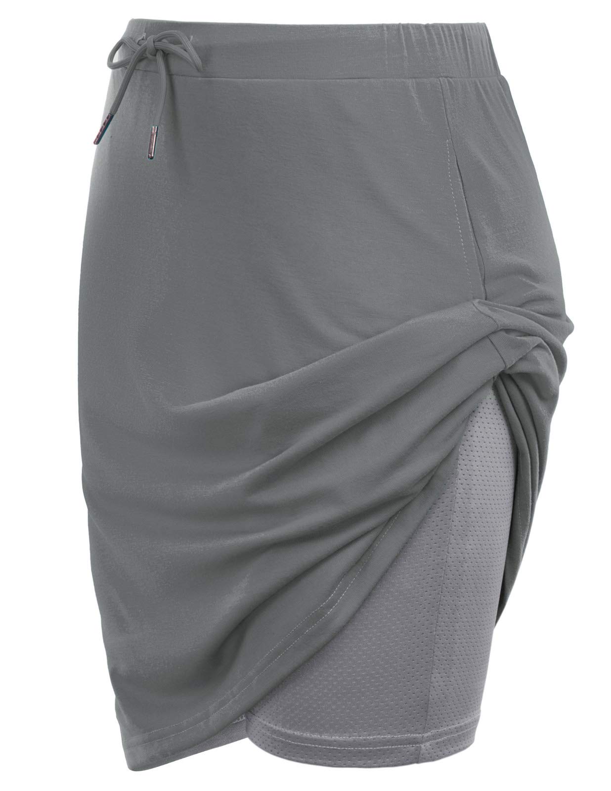 JACK SMITH Women's Stretchy Knee-Length Skorts - Athletic Skirts with Drawstring Waist & Mesh-Lined Shorts Pockets - Perfect for Tennis, Golf, Running & Casual Wear