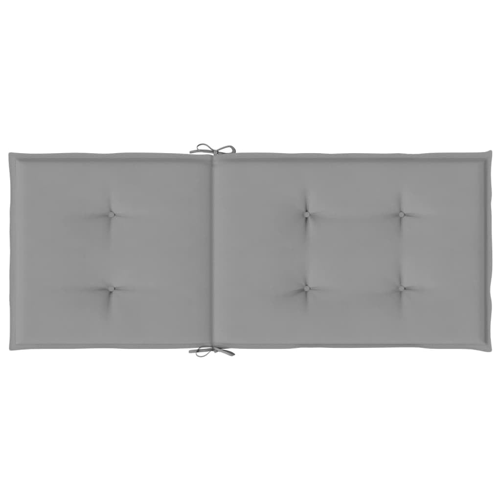 vidaXL 2-Piece Outdoor Highback Chair Cushions - Waterproof Polyester Cushions with Foam Fiber Filling - 47.2