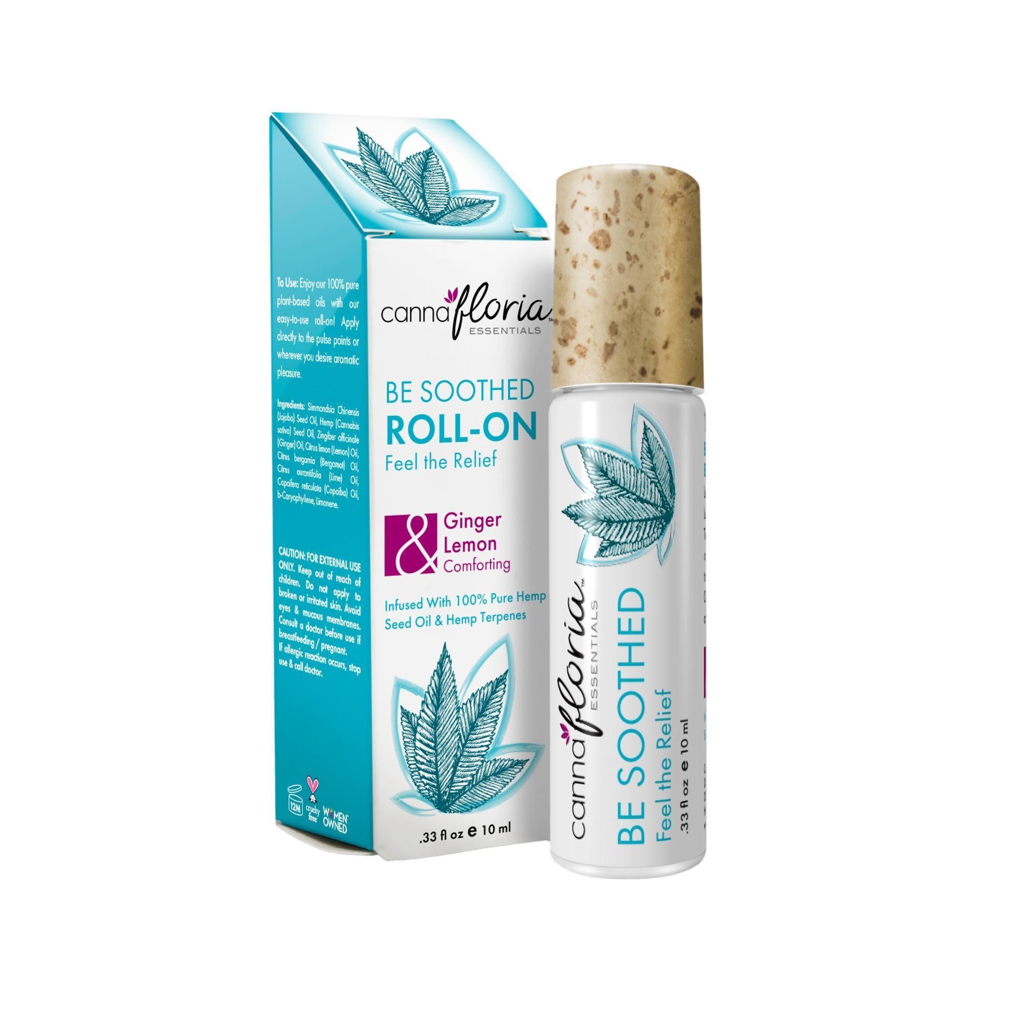 Cannafloria Essential Oil Roll On for Stress Relief & Relaxation - Portable Aromatherapy for Home, Office & Travel