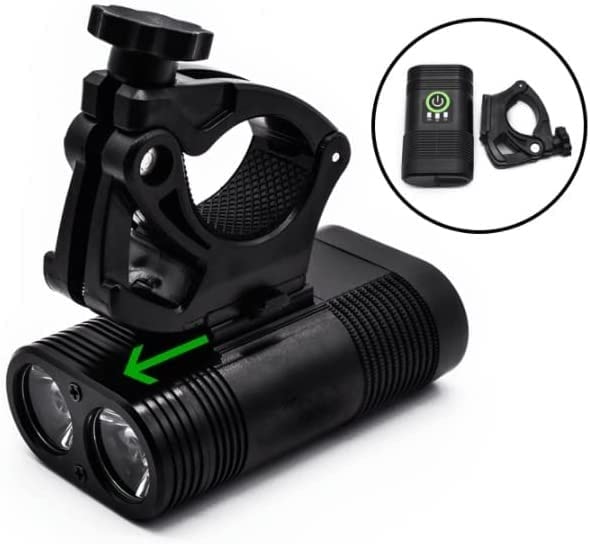 JYYBN 400 Lumen Rechargeable Bike Light - 5 Light Modes Bicycle Headlight with Smart Power Indicator for Night Riding, Cycling, Hiking & Camping | Waterproof LED Bike Front Light for Safety & Outdoor Adventures