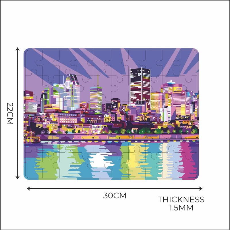 Storio Popart 3-in-1 Jigsaw Puzzle Set - Cities, Animals & Abstract Designs | Educational Learning Toys for Kids Ages 4-8 | Multicolor Puzzle Games for Classroom & Home Playtime