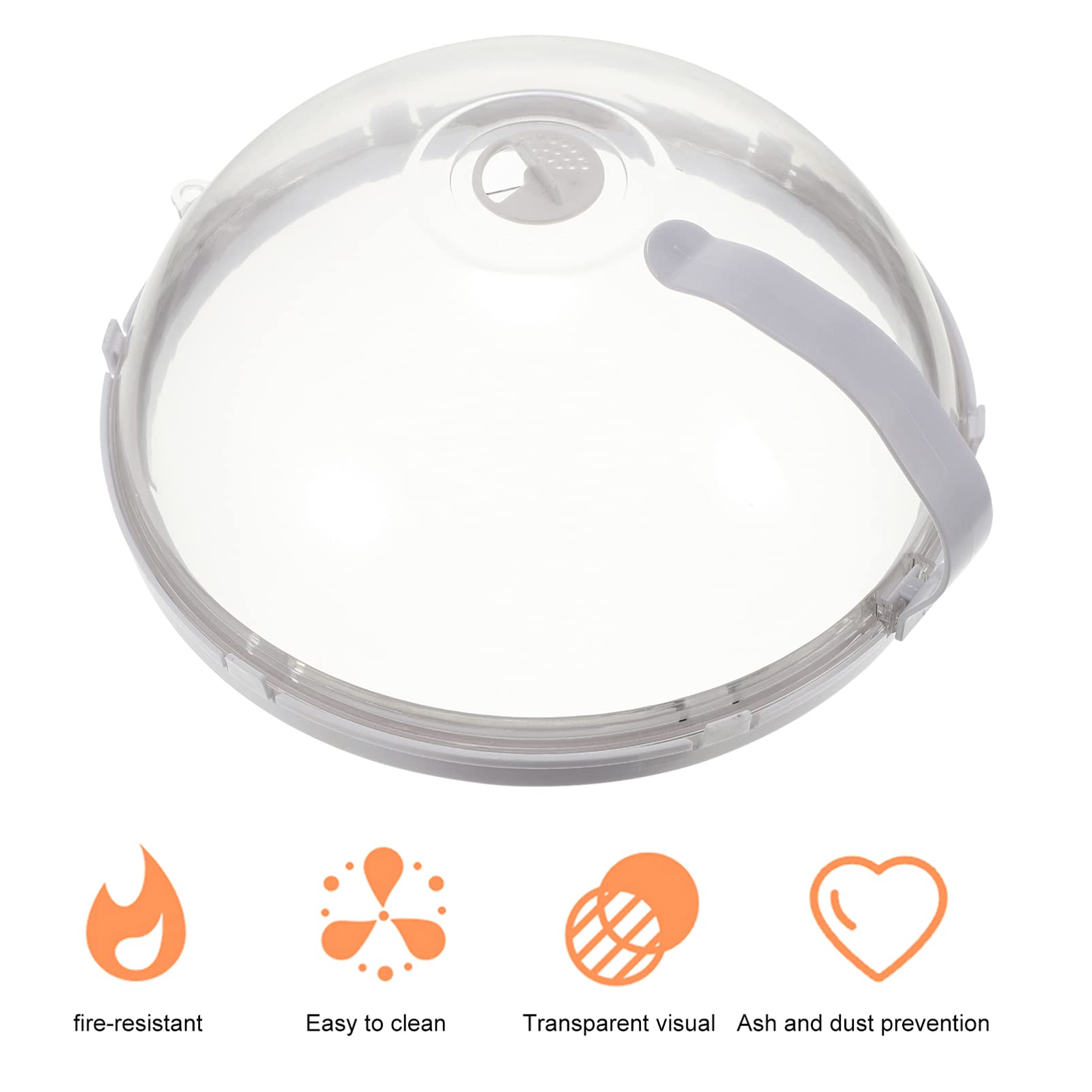 Reusable Microwave Splatter Cover - Oven Safe Food Protection Lid, Anti-Splash Plate Cover for Grilling, Baking & Camping | BPA-Free PP Material, White Serving Plate Accessory (Perfect for Meal Prep, Leftovers & Microwave Cooking)