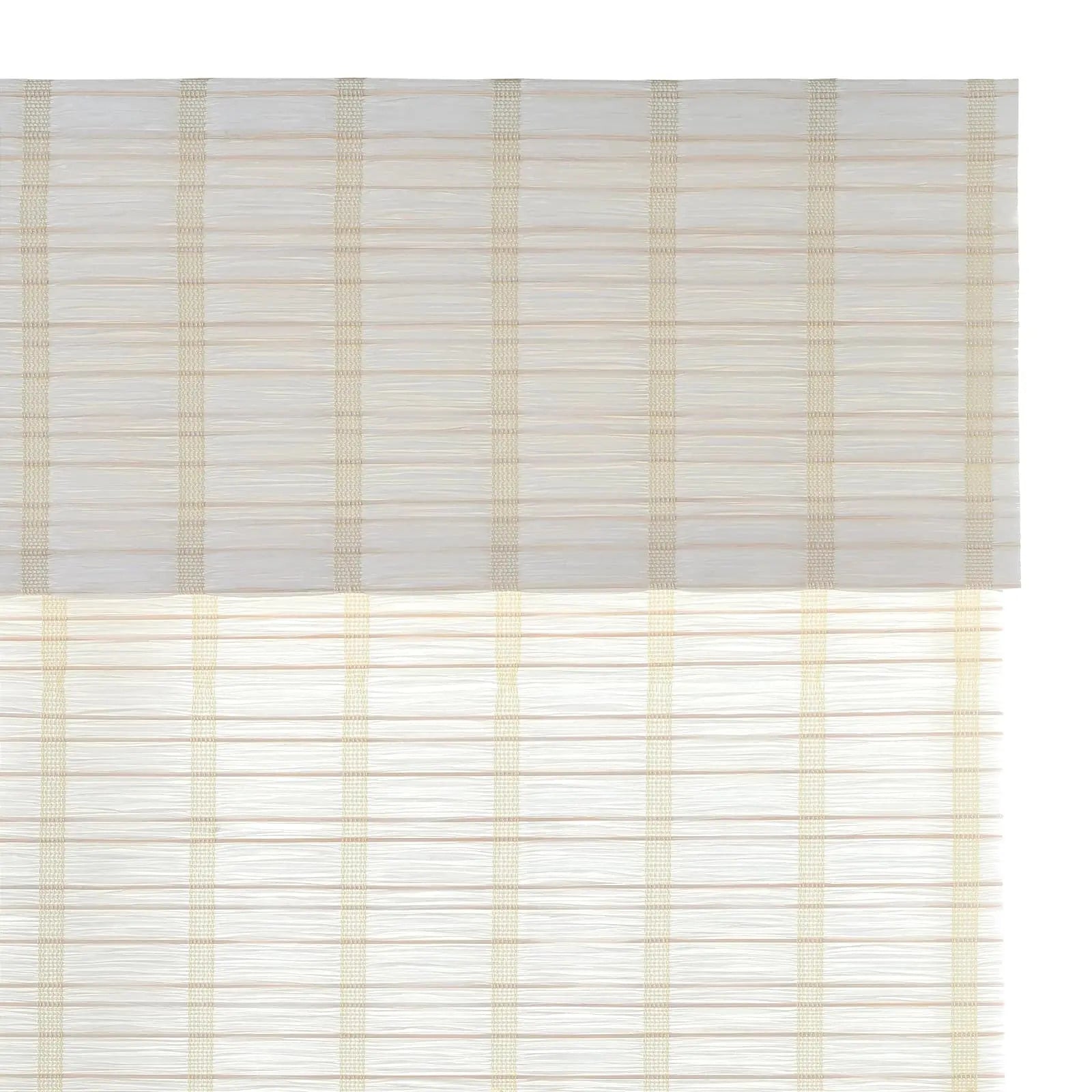 Natural Bamboo Woven Window Shade - Eco-Friendly Paper White Roller Blinds for Home & Office Privacy & Sun Protection