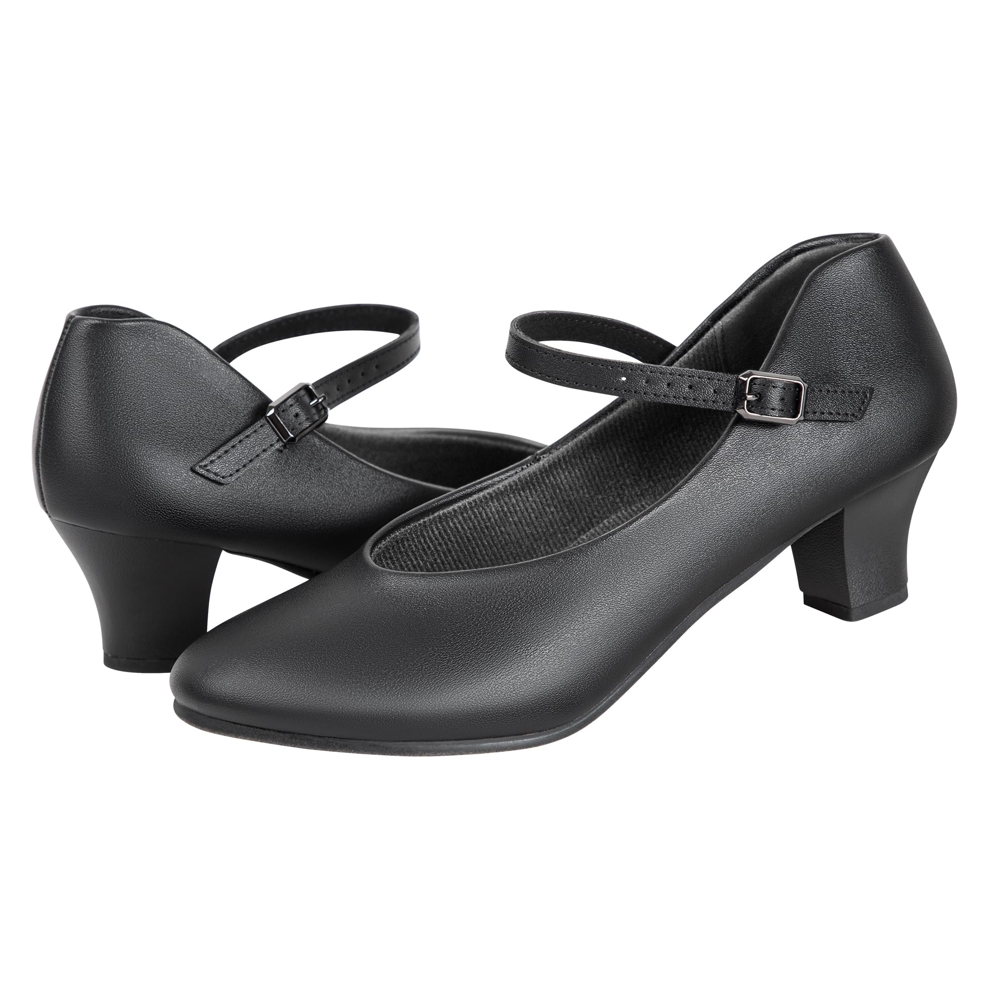 Dynadans Women's Latin Dance Shoes with Ankle Strap - 1.5 Inch Heel for Salsa, Bachata, Tango - Comfortable Ballroom Dance Shoes for Women - Perfect for Dance Practice, Performances & Social Dancing