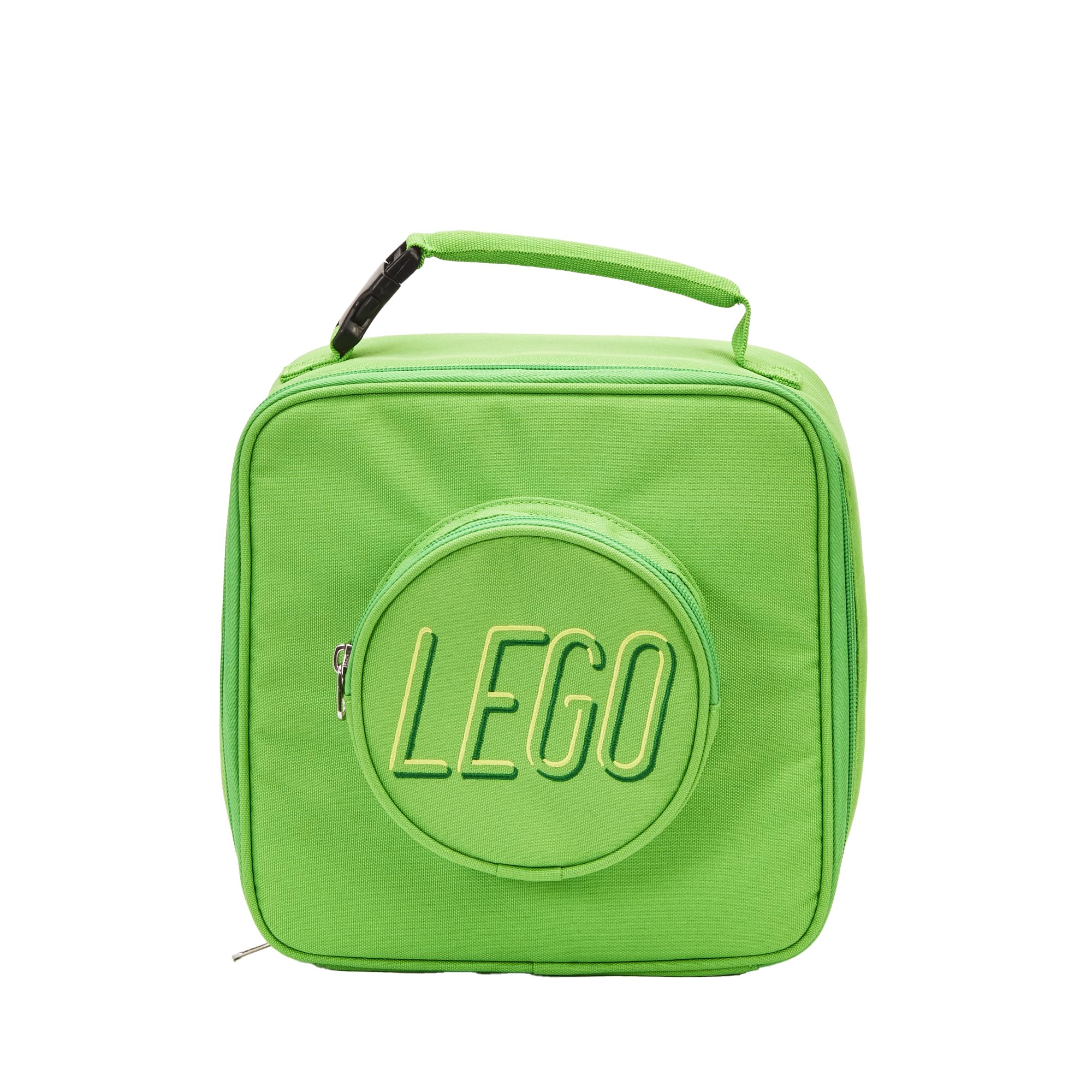 LEGO Insulated Lunch Box with Mesh Pouch & Zipper Compartment - Durable Reusable Food Container for Kids & Adults - Perfect for School, Work, Picnics & Outdoor Activities (Green)