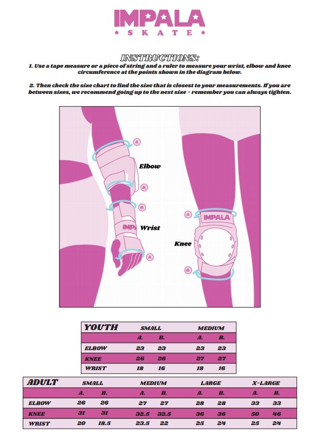 Impala Protective Pack Pink - Adult Roller Skating Safety Gear for Women & Men - Perfect for Outdoor Skating, Rink, and Park Use