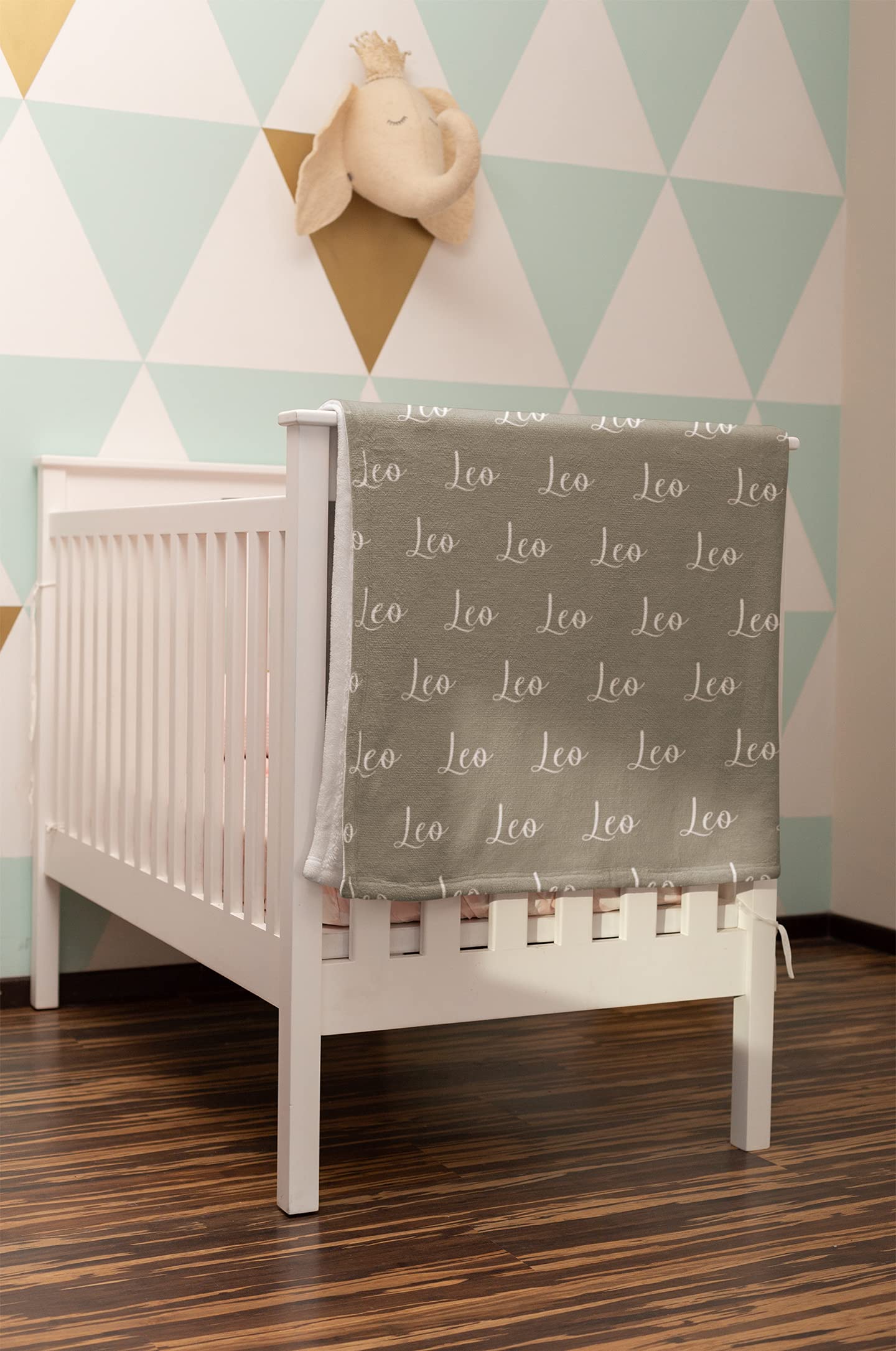 Personalized Baby Blanket with Name - Custom Monogrammed Newborn Gift for Baby Boy or Girl - Soft & Cozy Baby Blanket for Christmas, Shower, Baptism & Nursery Decor
