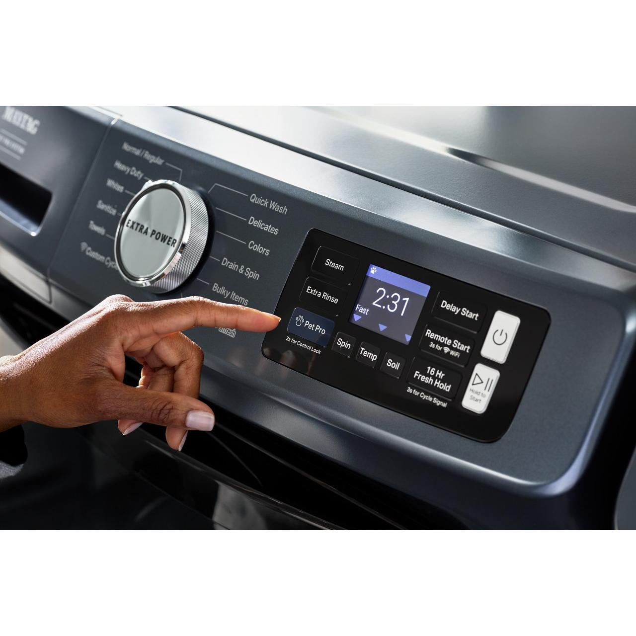 Maytag 5.8 Cu. Ft. Front Load Washer with Pet Pro Option MFW7020RF - Perfect for Large Laundry Loads & Pet Hair Removal