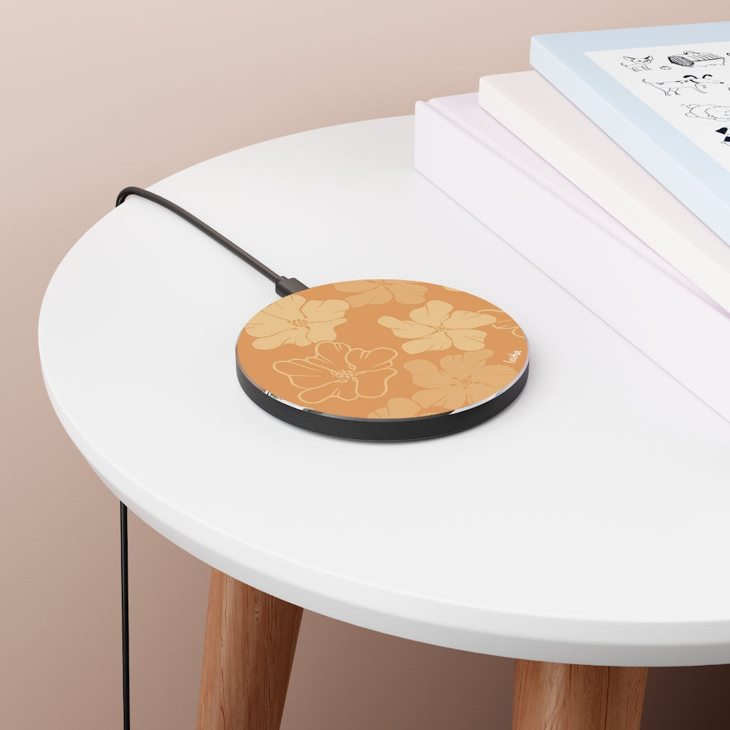 Retro 'Ilima Wireless Charger - Fast Qi-Certified Charging Pad for iPhone, Samsung, AirPods - Perfect for Home, Office, and Travel Use