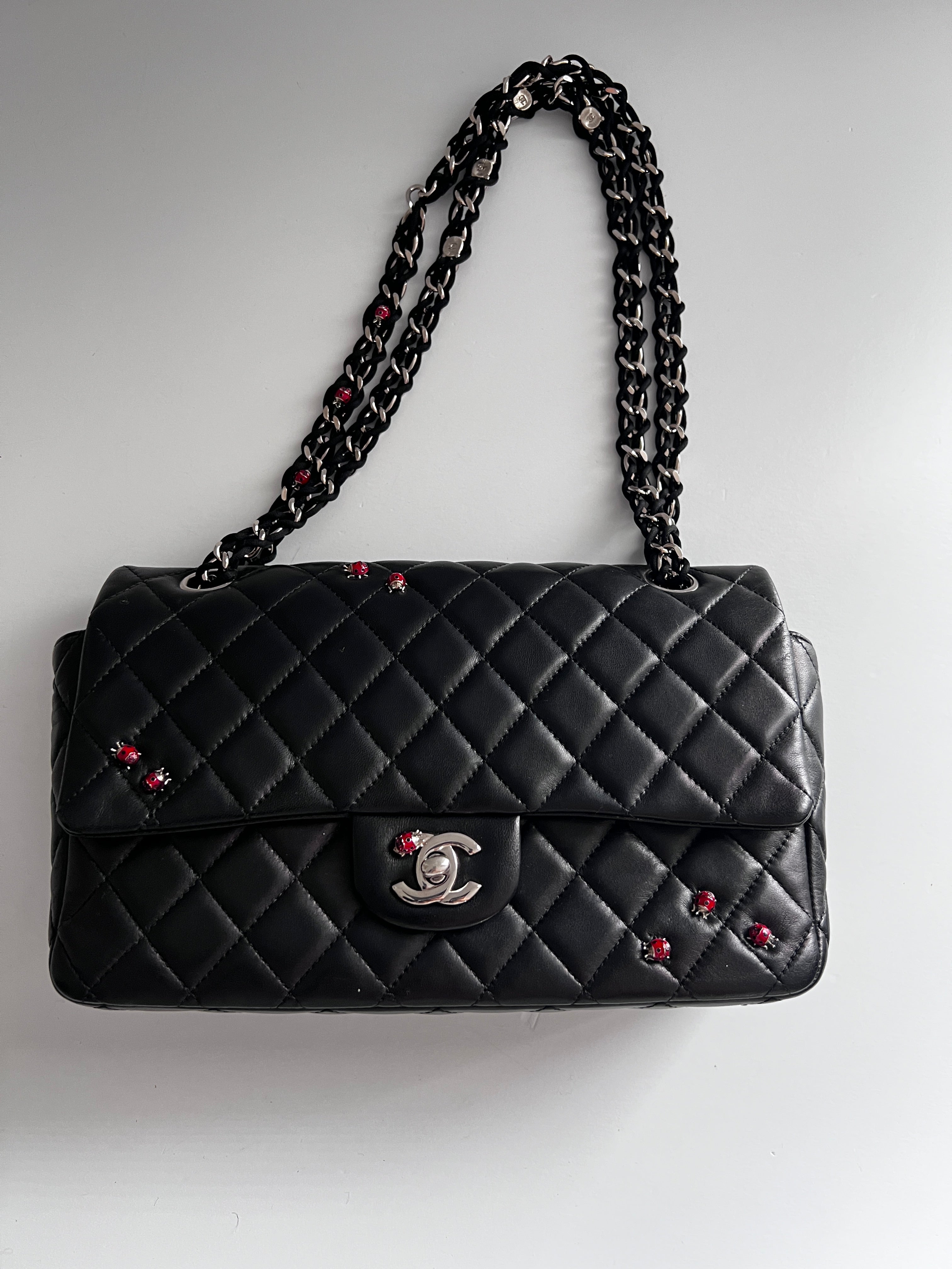 Authentic Chanel Ladybug Medium Flap Bag - Luxury Quilted Leather Crossbody Purse for Women | Perfect for Date Night, Parties & Special Occasions