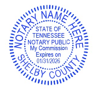 Tennessee Notary Public Stamp - Round Self Inking Notary Seal with Unique Pink Body (R-542) | Perfect for Document Authentication & Legal Paperwork