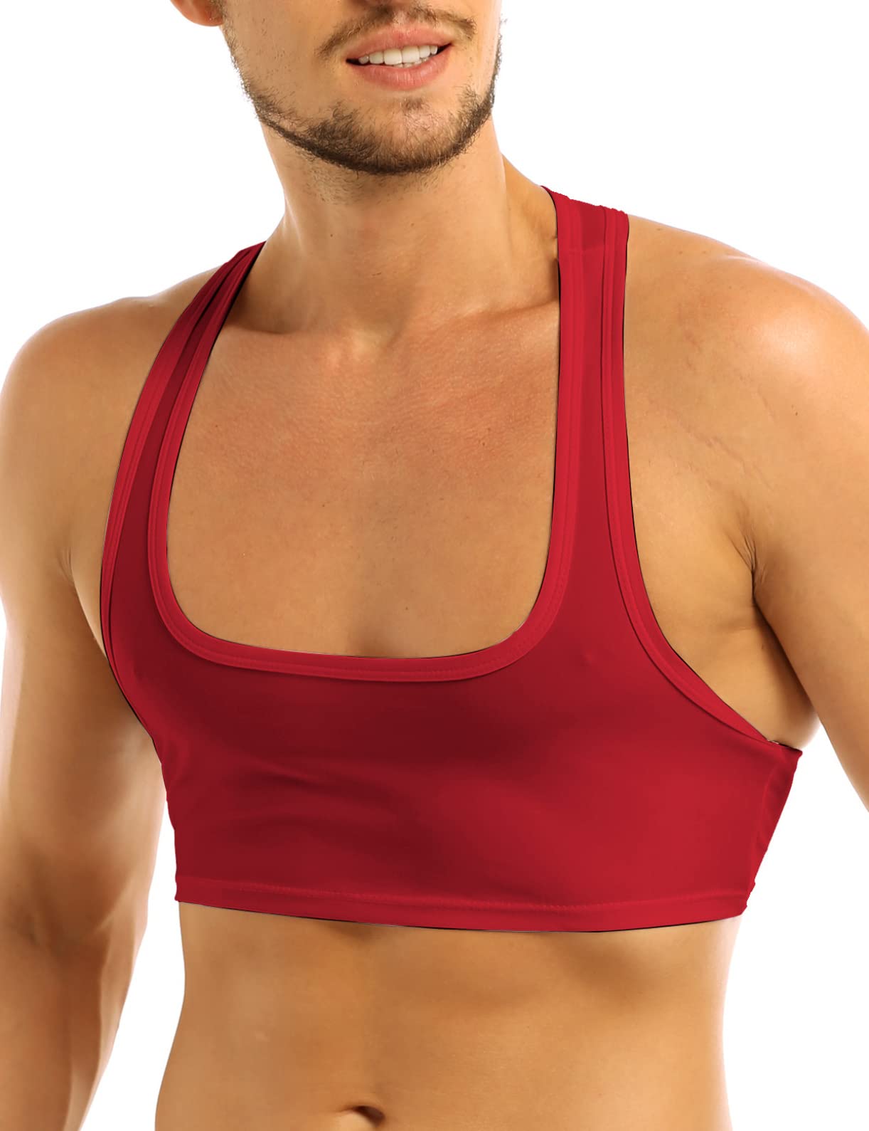 Men's Muscle Tank Top - Gym Workout Shirt for Bodybuilding & Fitness - Breathable Crop Vest for Training & Casual Wear