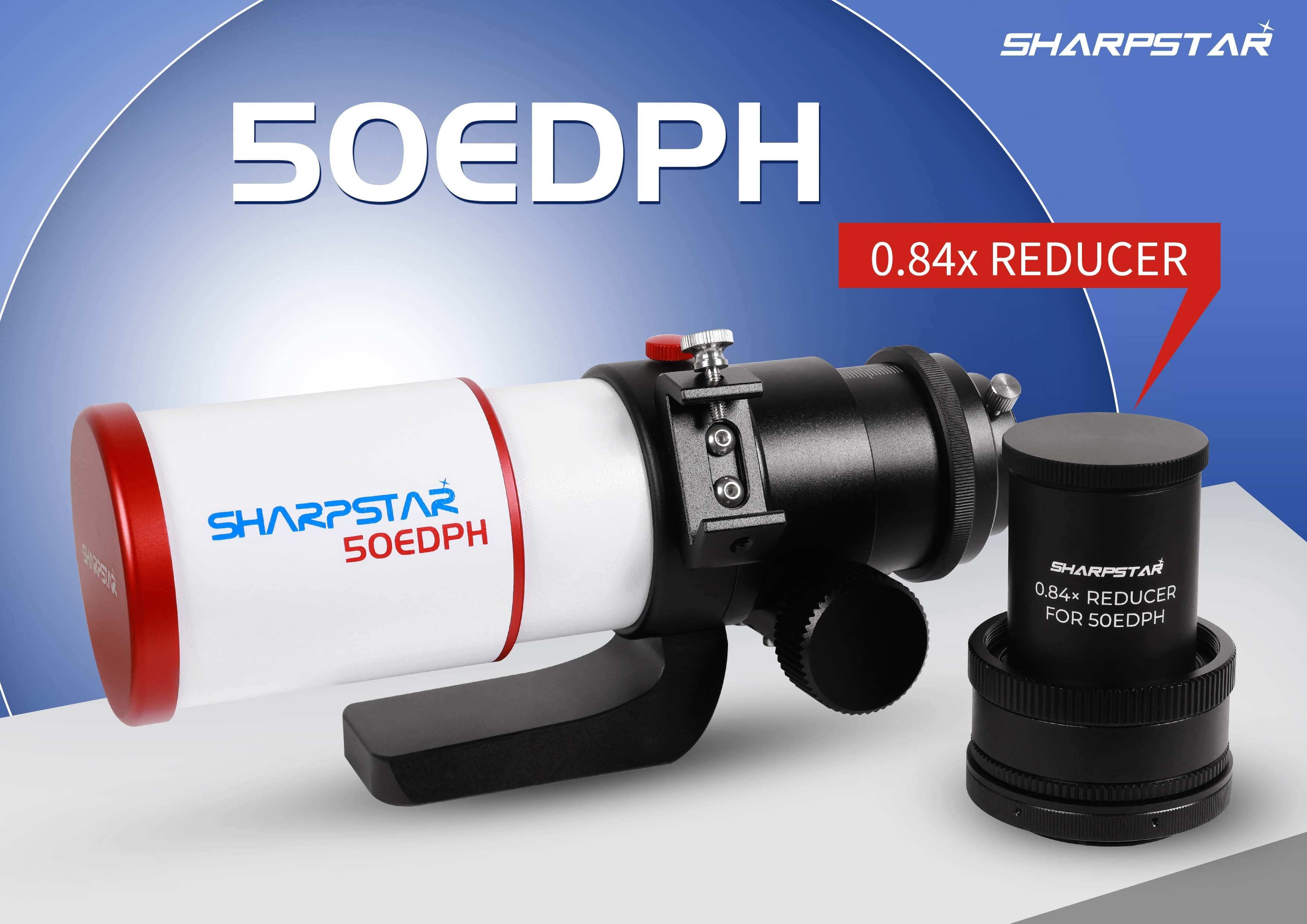 Sharpstar 0.84x Reducer & Flattener for 50EDPH Apo Triplet Telescope - Perfect for Astrophotography and Wide-Field Imaging