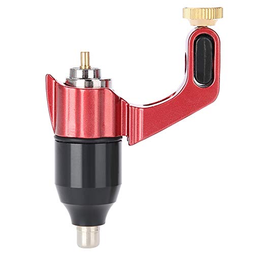 Professional RCA Interface Tattoo Machine with Rotating Motor Coating - Shader Tattoo Gun for Artists (Red) - Perfect for Tattoo Studios, Home Use & Professional Body Art