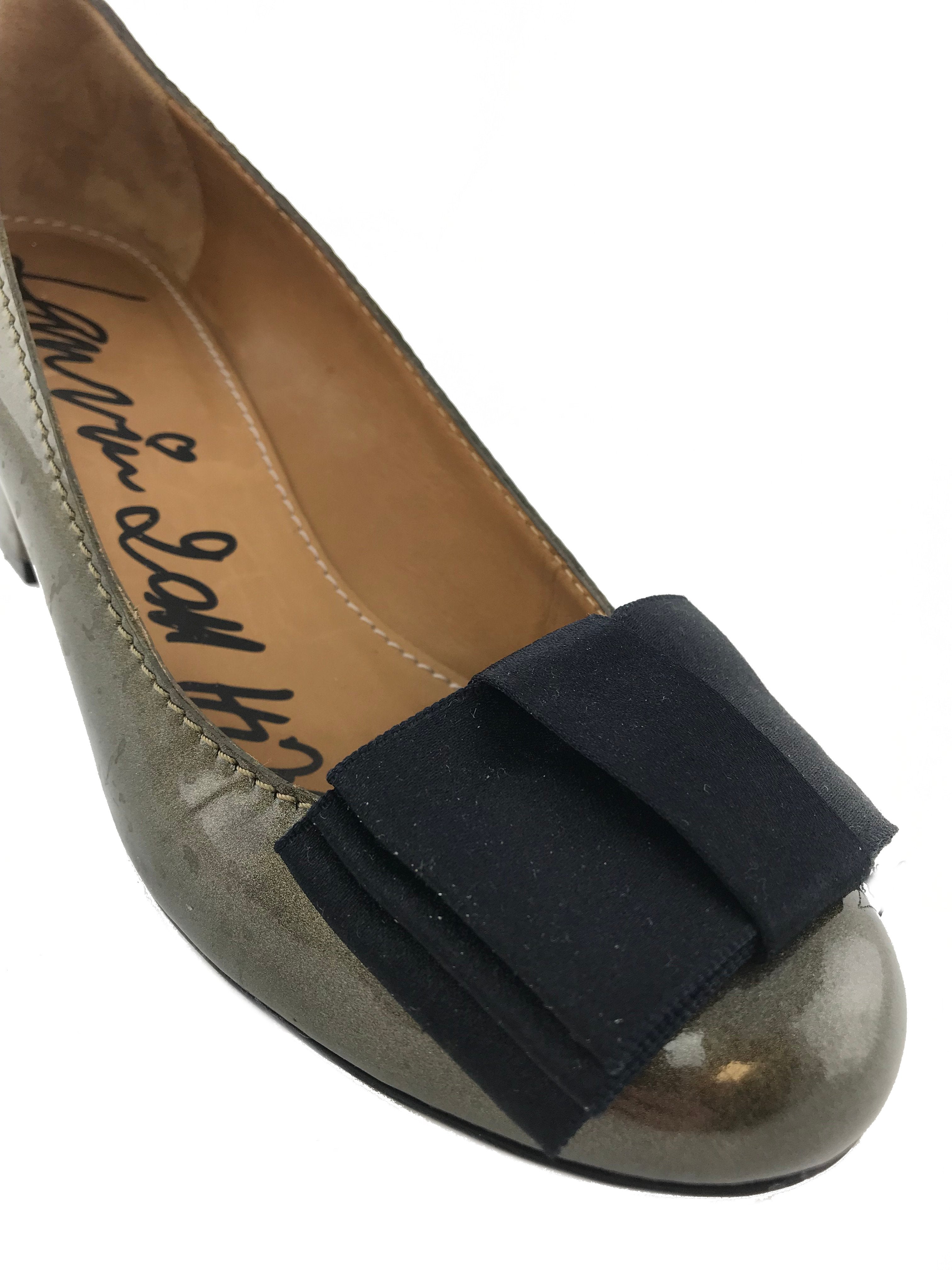 Lanvin Patent Leather Bow Ribbon Pumps - Women's Size 8.5 (US) | Elegant High Heels for Weddings, Parties & Formal Events
